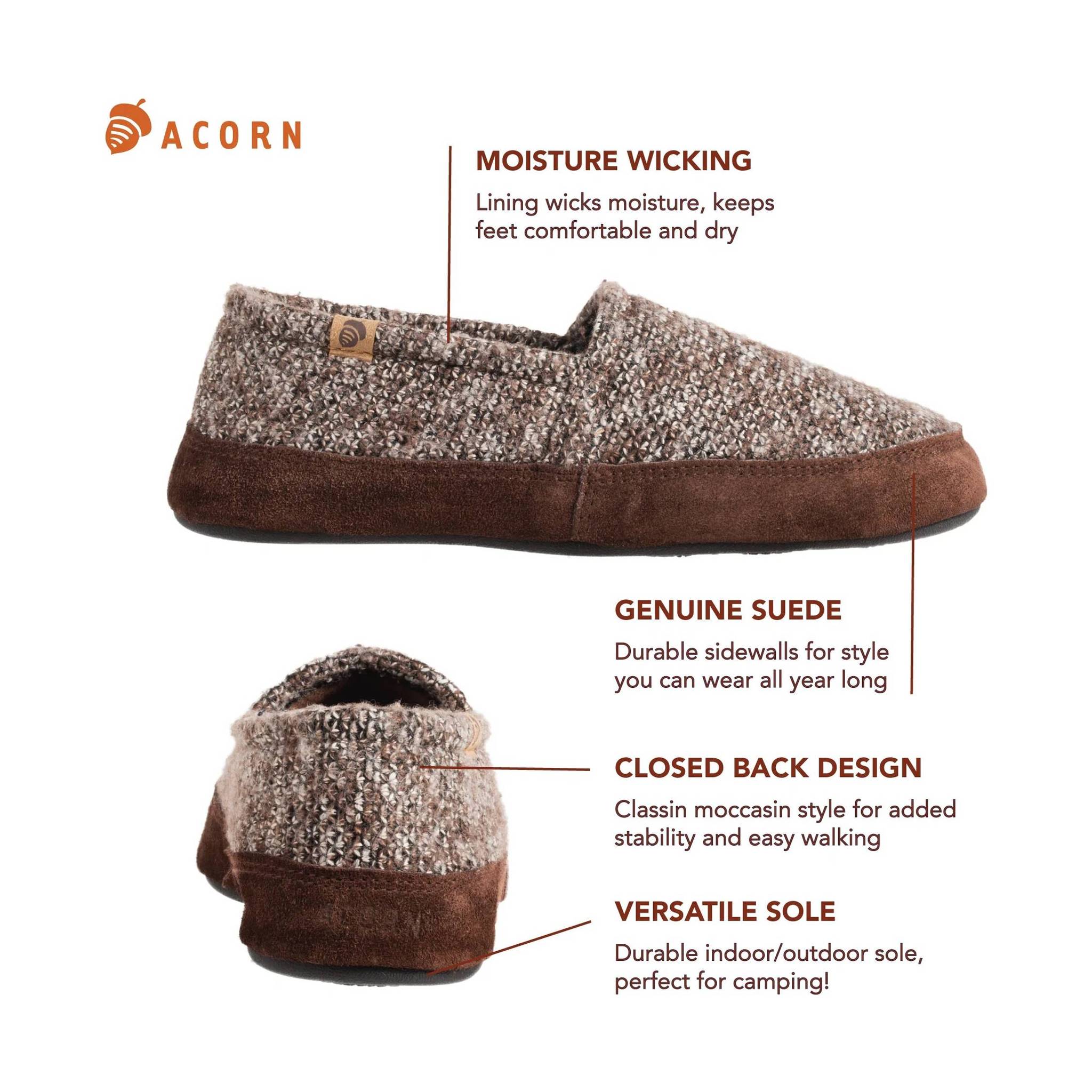 Acorn Men's Moc Slippers - Blue - Image 3