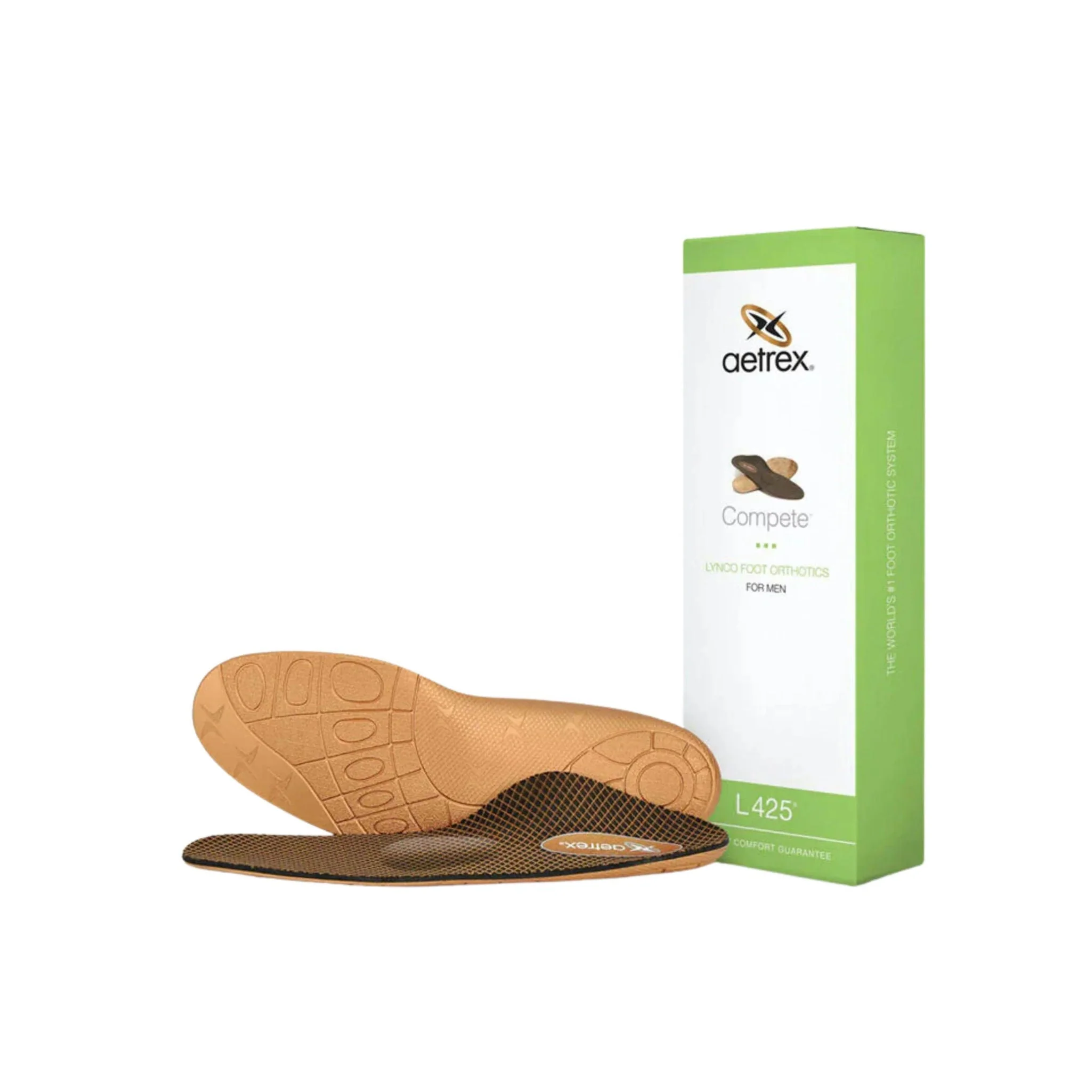 Aetrex Men's Compete Posted With Metatarsal Support Orthotics - Green - Image 6