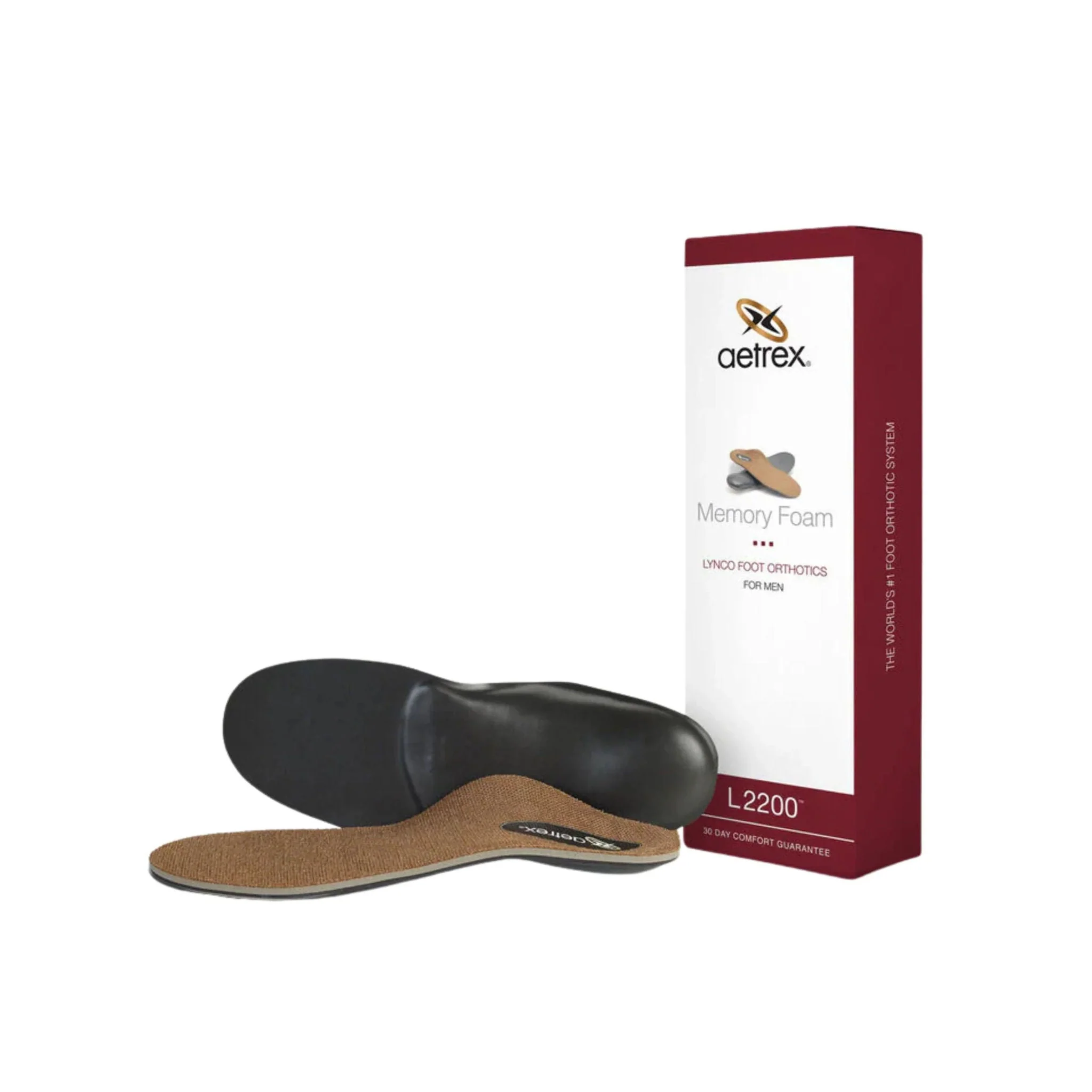 Aetrex Men's Memory Foam Orthotics - Black/Red - Image 6