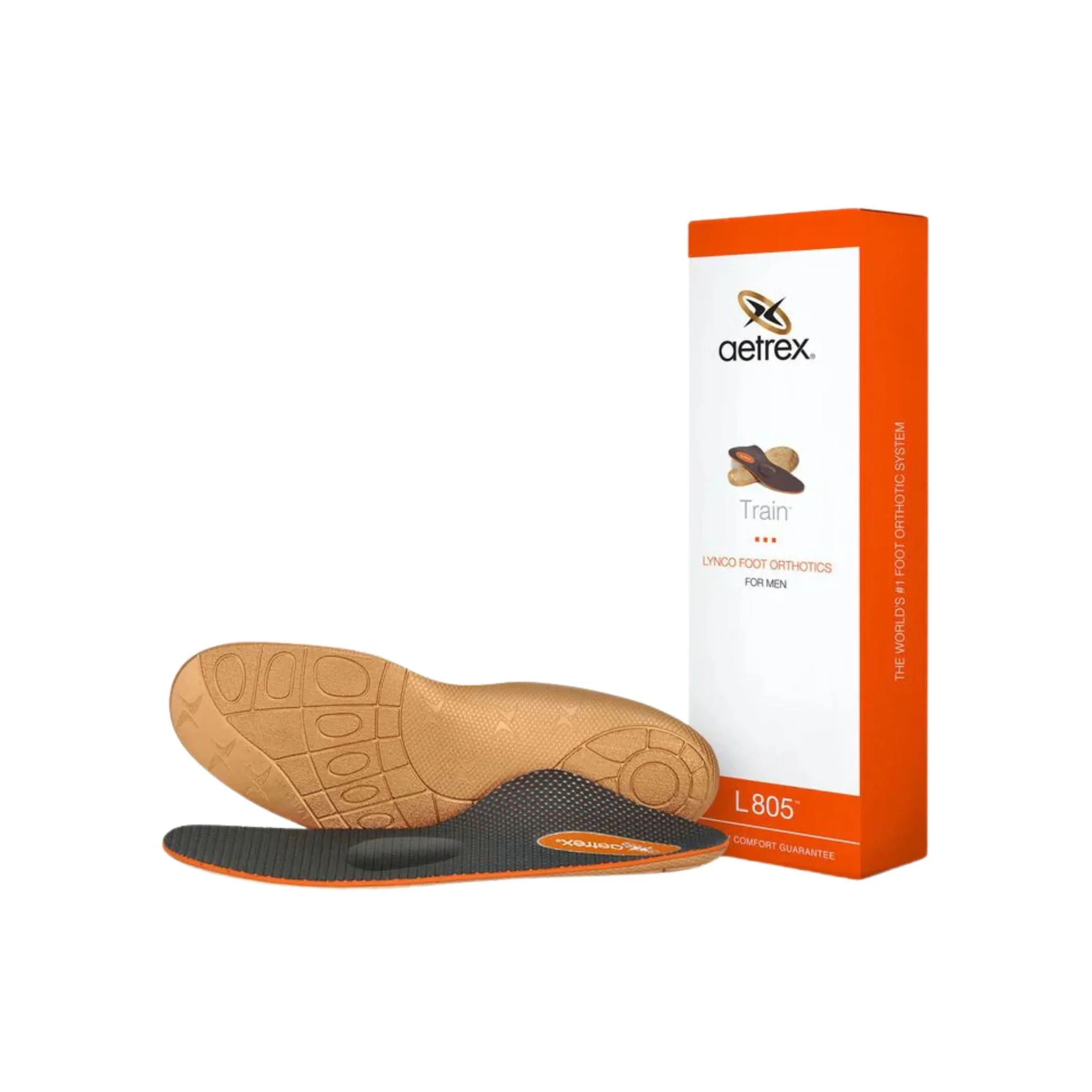 Aetrex Men's Train Medium to High Arch With Metatarsal Support Orthotics - Orange - Image 6