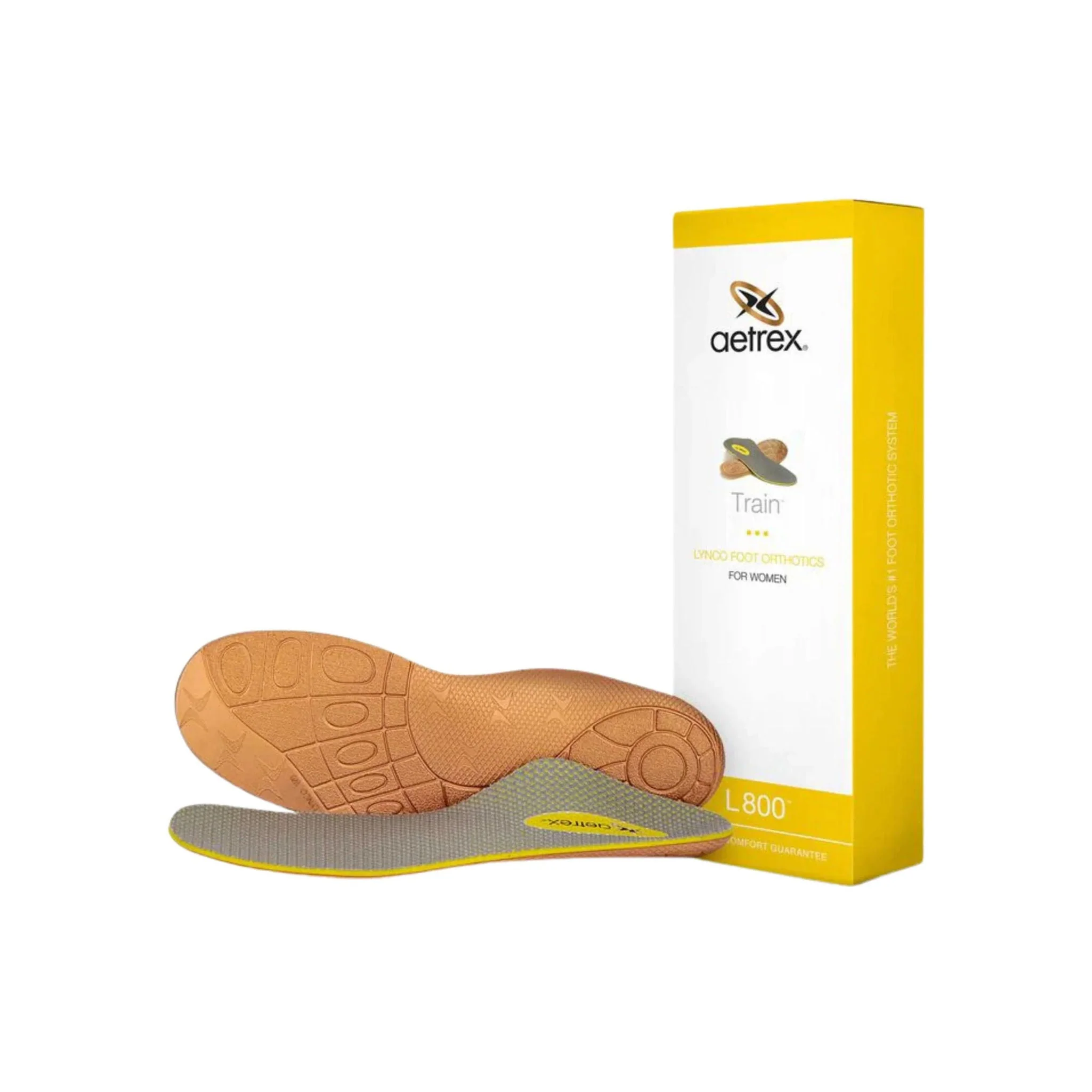 Aetrex Women's Train Medium to High Arch Orthotics - Yellow - Image 5