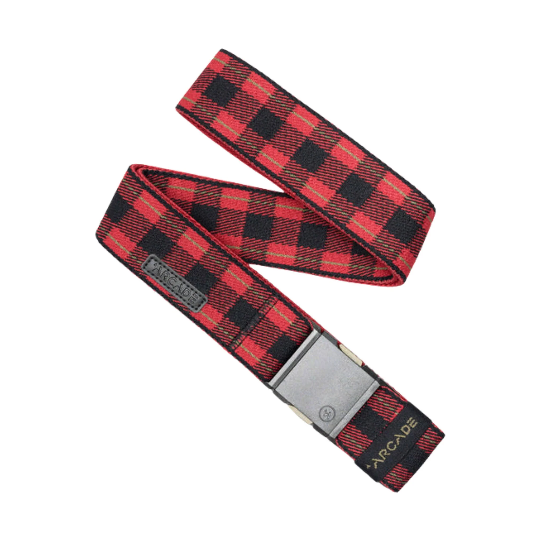 Arcade Plaid Belt - Red/Black