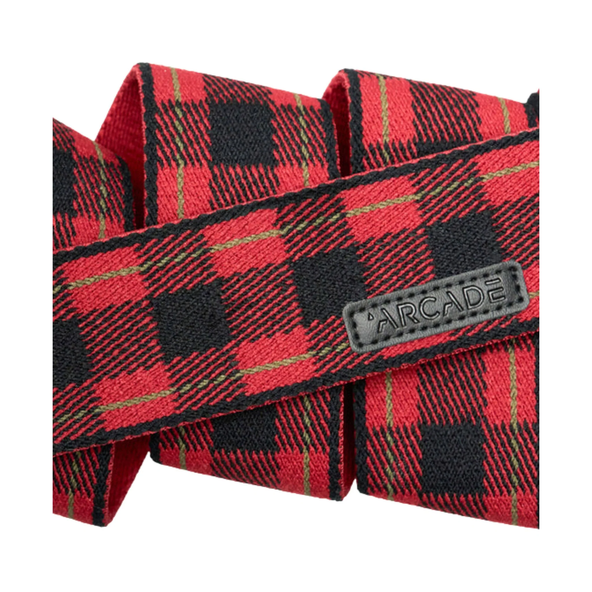 Arcade Plaid Belt - Red/Black - Image 2