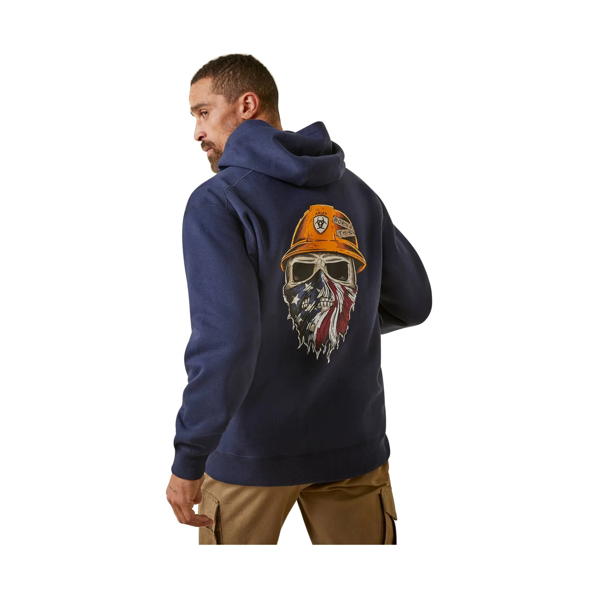 Ariat Men's Born For This Full Zip Hoodie - Navy - Image 2