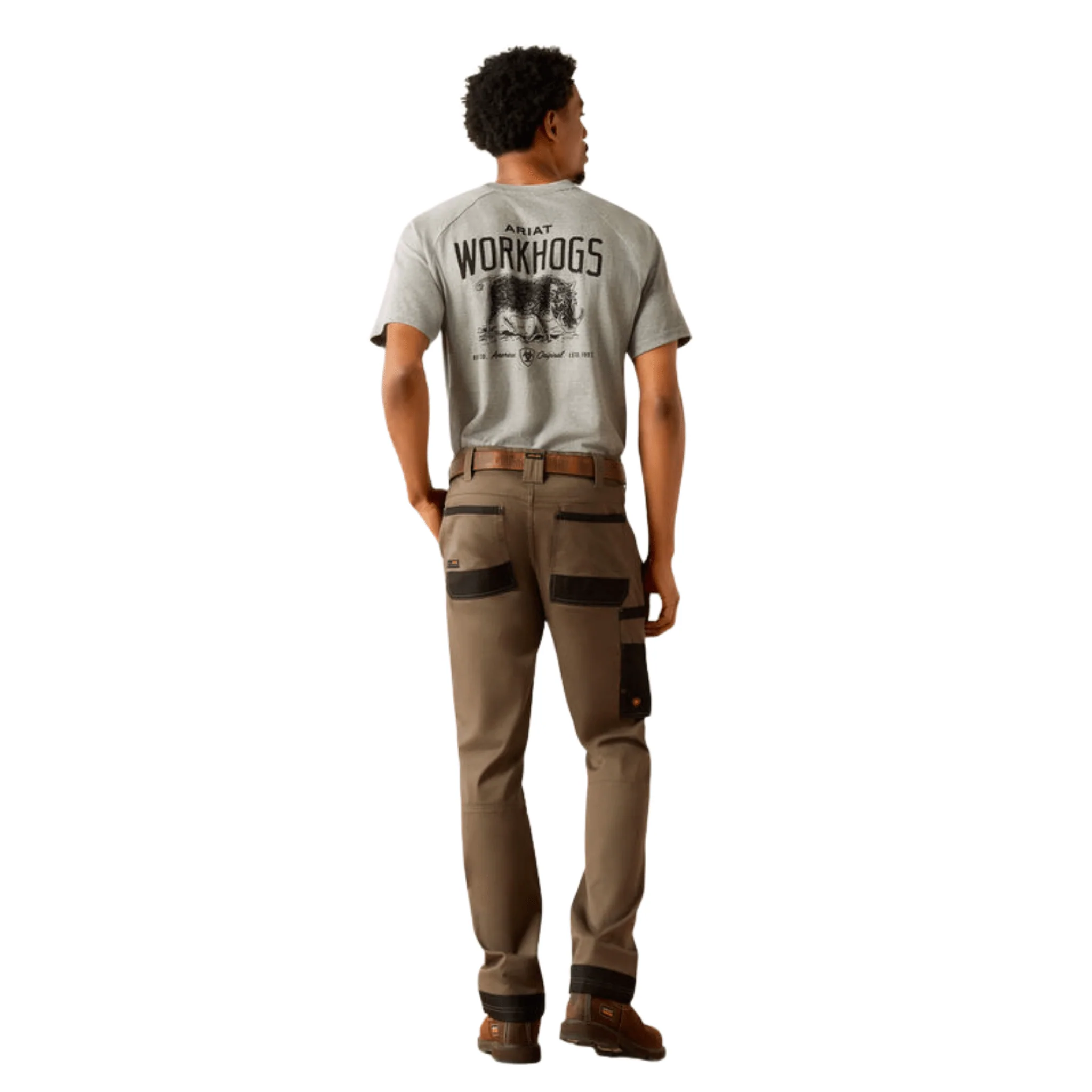 Ariat Men's M5 Straight DuraStretch Cargo Pant - Fox Hunter - Image 6