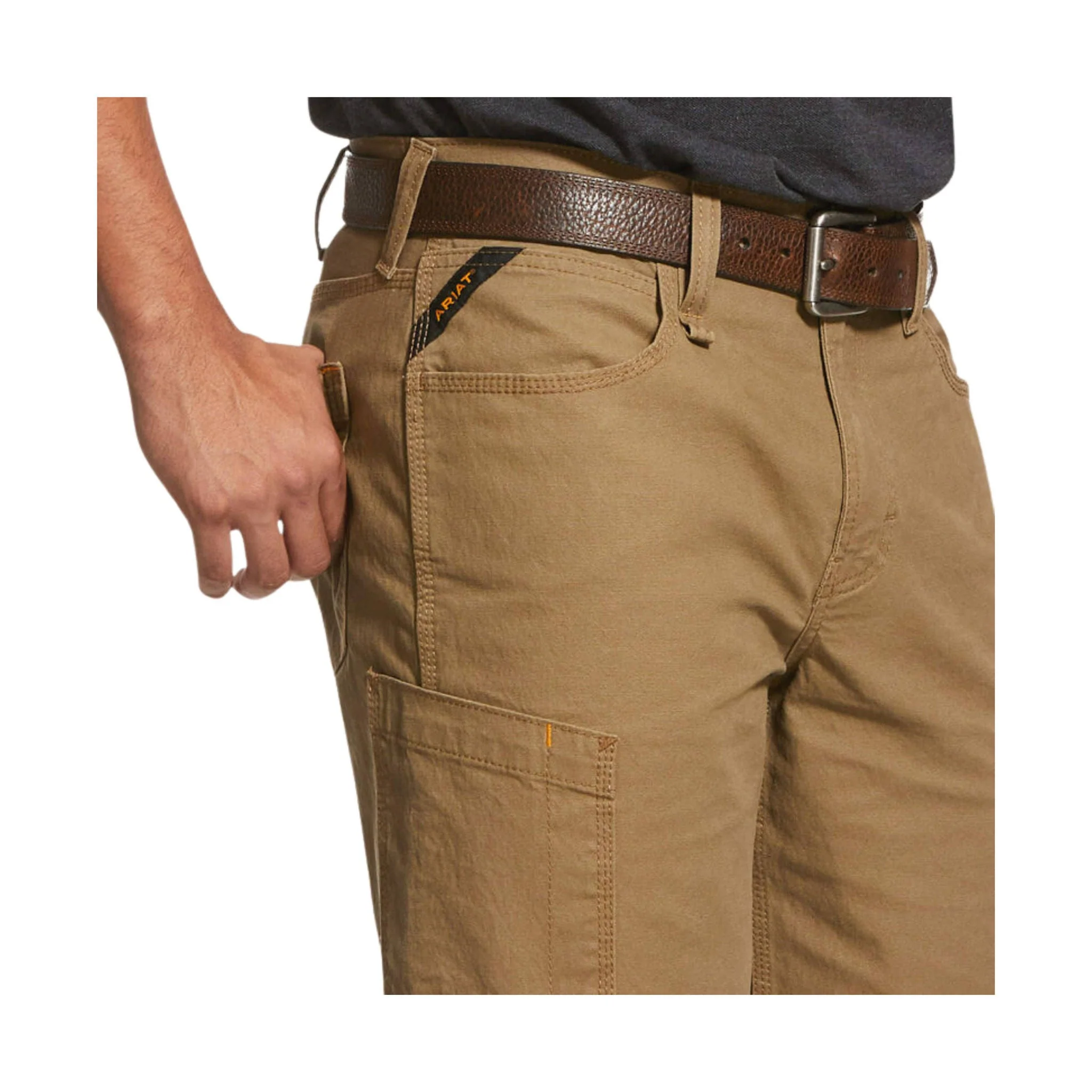 Ariat Men's Made Tough DuraStretch 10 Inch Short - Field Khaki - Image 3