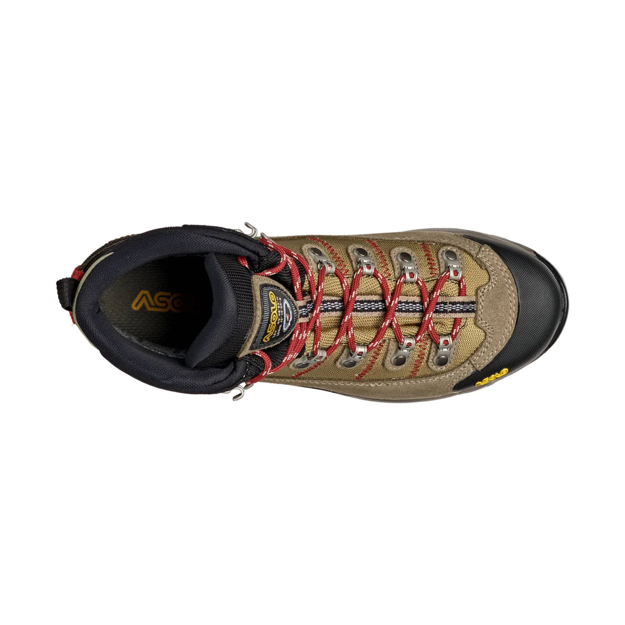 Asolo Men's Fugitive GTX Hiking Boot - Wool/Black/Red - Image 3