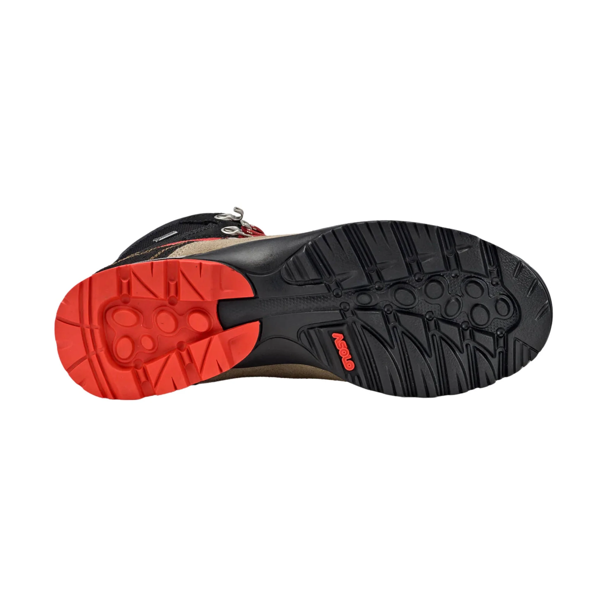 Asolo Men's Fugitive GTX Hiking Boot - Wool/Black/Red - Image 4