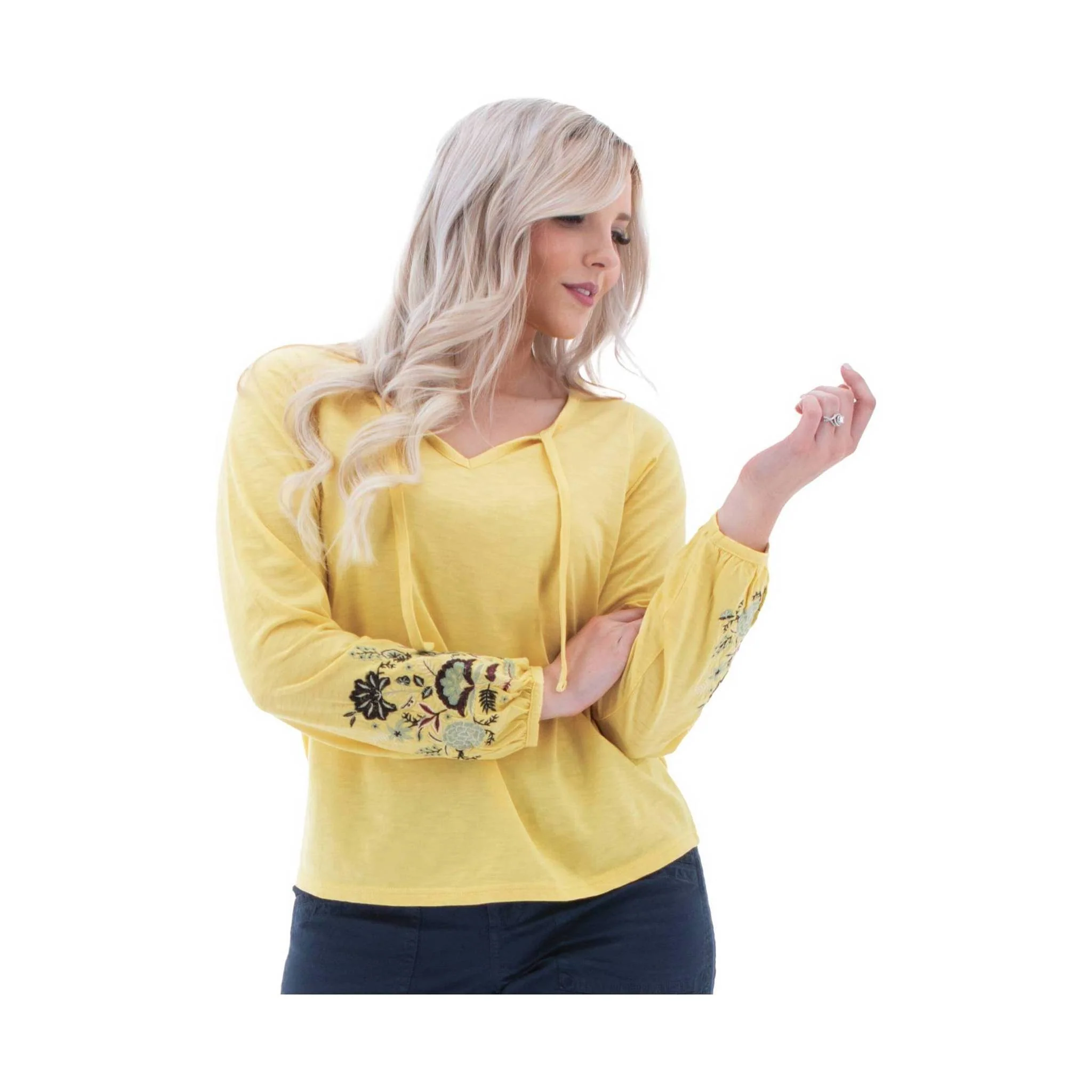 Aventura Women's Kateri Long Sleeve Top - Custard - Image 2