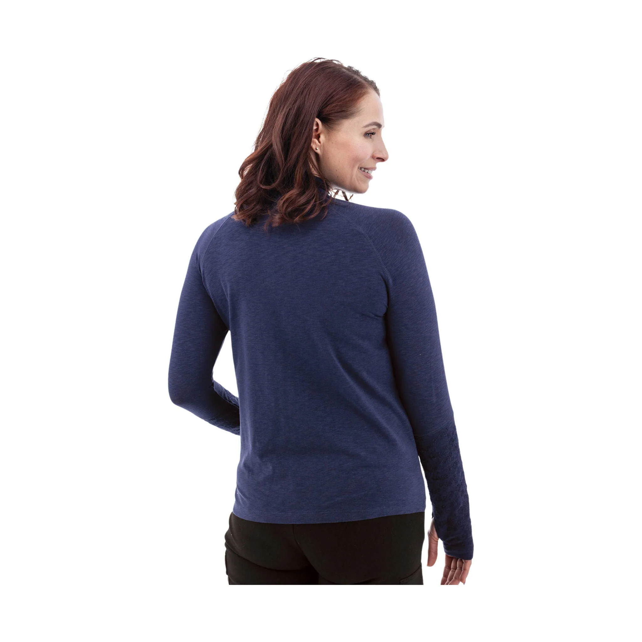 Aventura Women's McIntyre Quarter Zip Embroidered Pullover - Peacoat - Image 2
