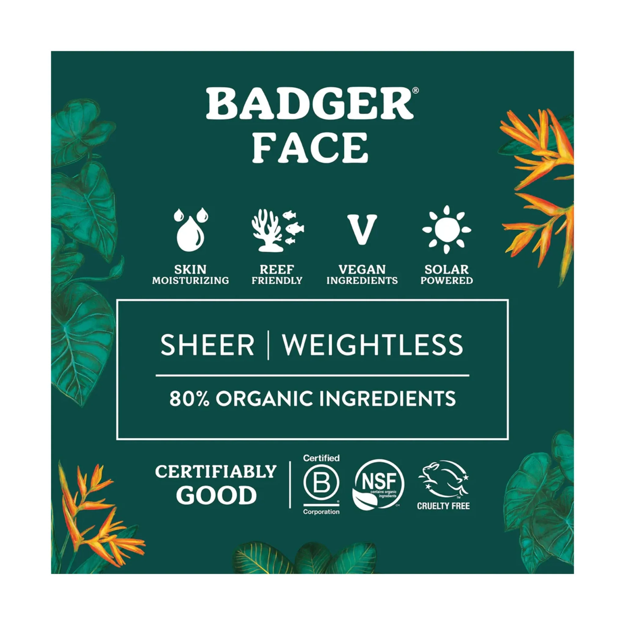 Badger Face Mineral Sunscreen 1.7oz SPF 30 - Image 3