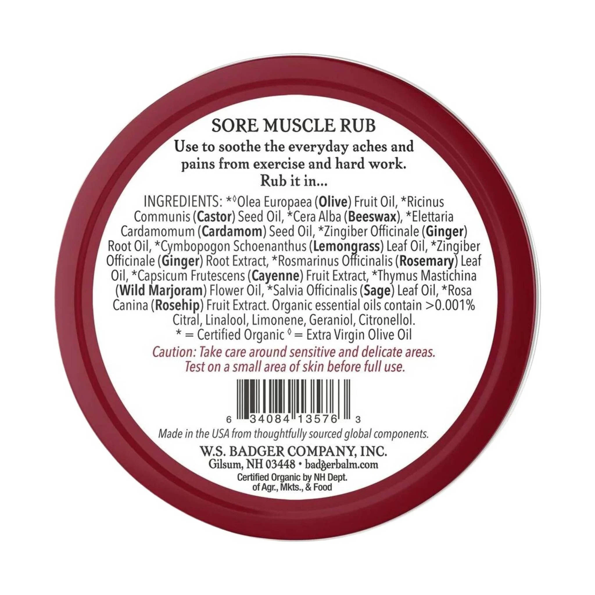 Badger Sore Muscle Rub - 2oz Tin - Image 2