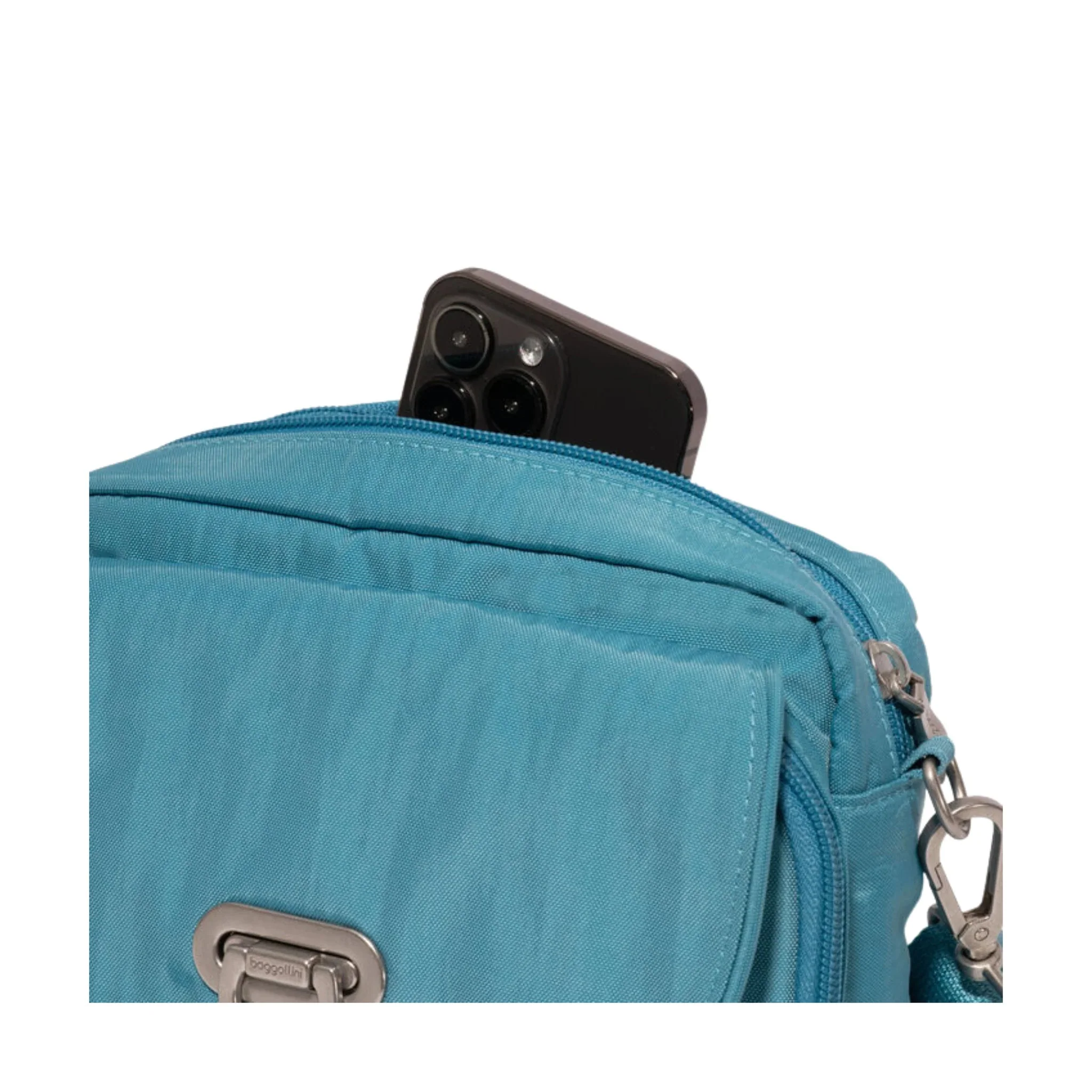 Baggallini Coastal Flip Lock Camera Bag Crossbody - Seaside Blue - Image 8