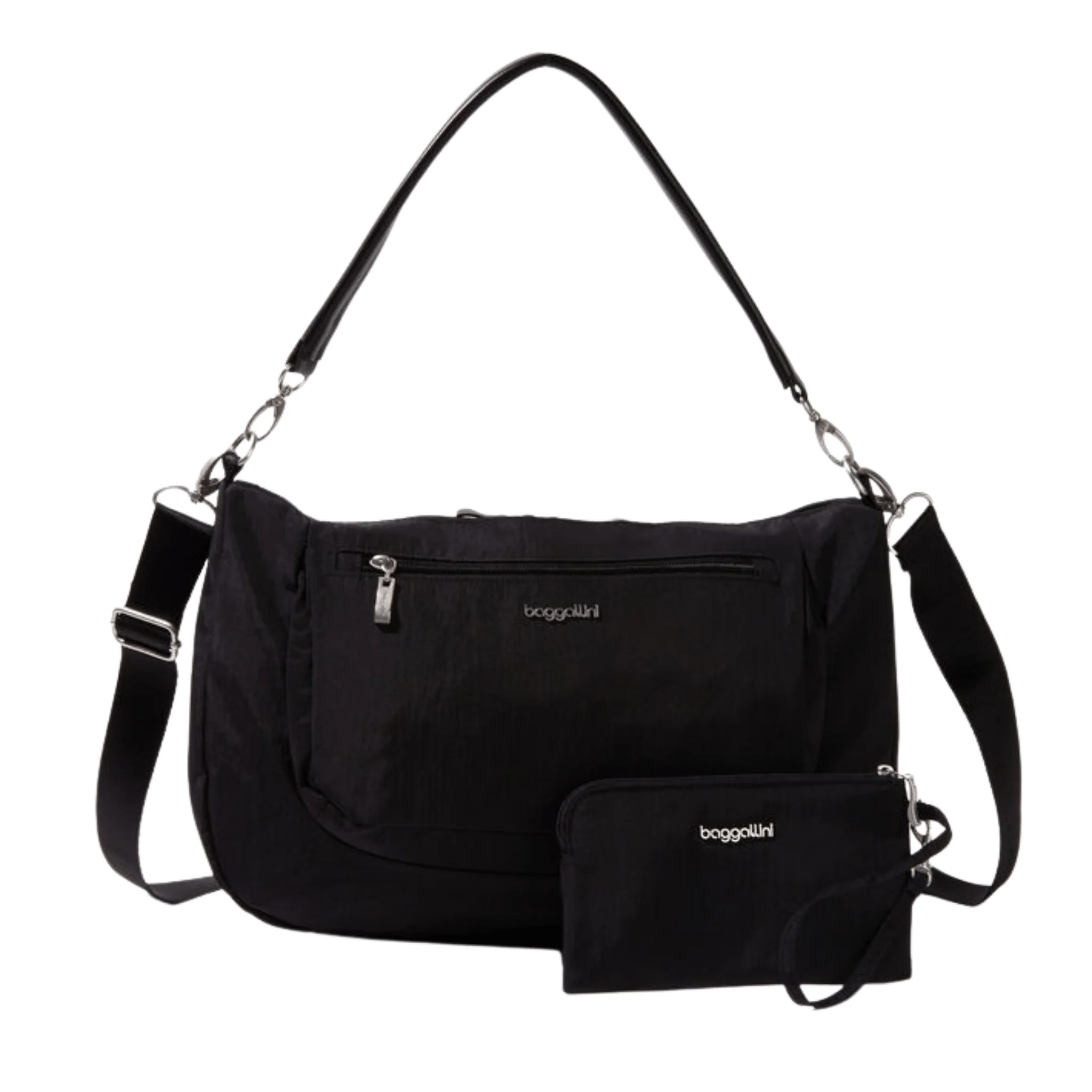 Baggallini Modern Everywhere Half Moon Messenger - Black