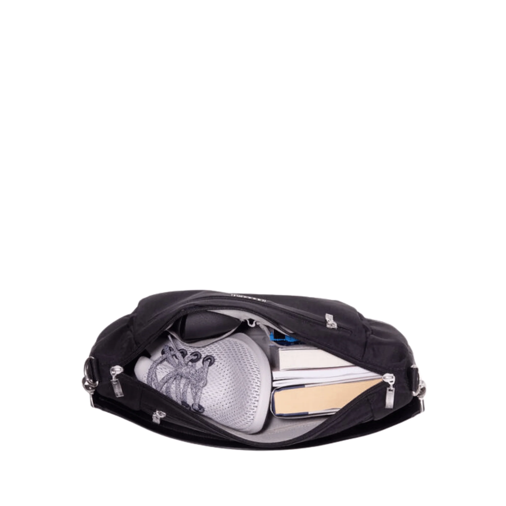 Baggallini Modern Everywhere Half Moon Messenger - Black - Image 5