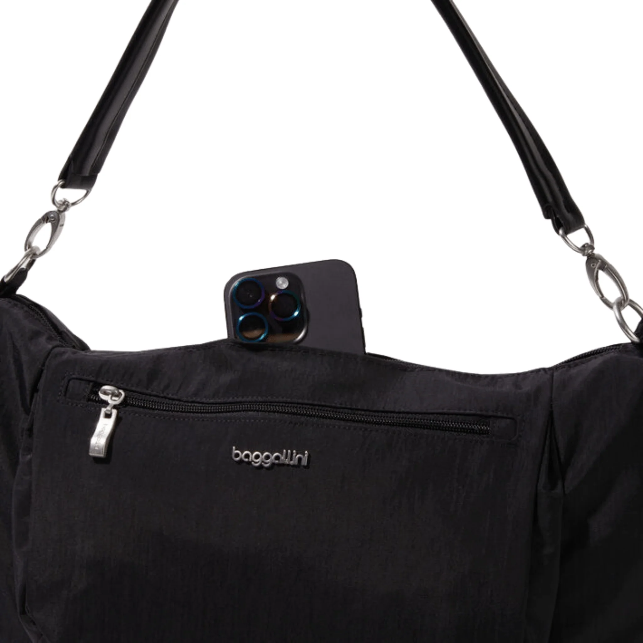 Baggallini Modern Everywhere Half Moon Messenger - Black - Image 7