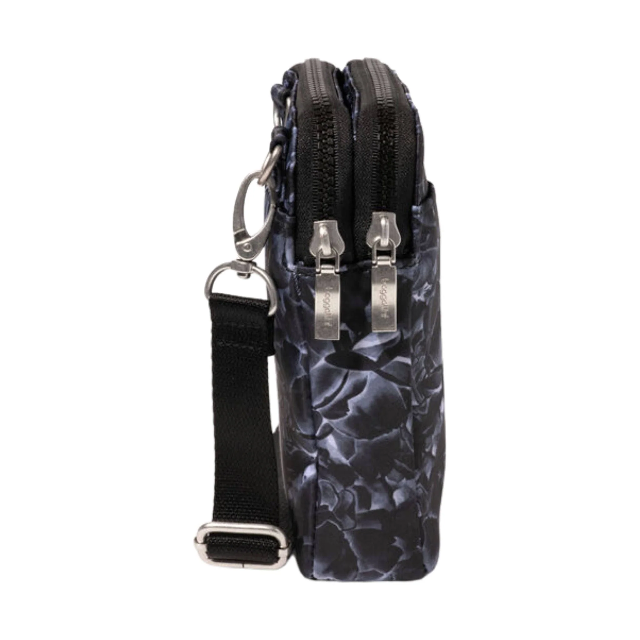 Baggallini Modern Take Two RFID Crossbody - Black Divine Rose - Image 3