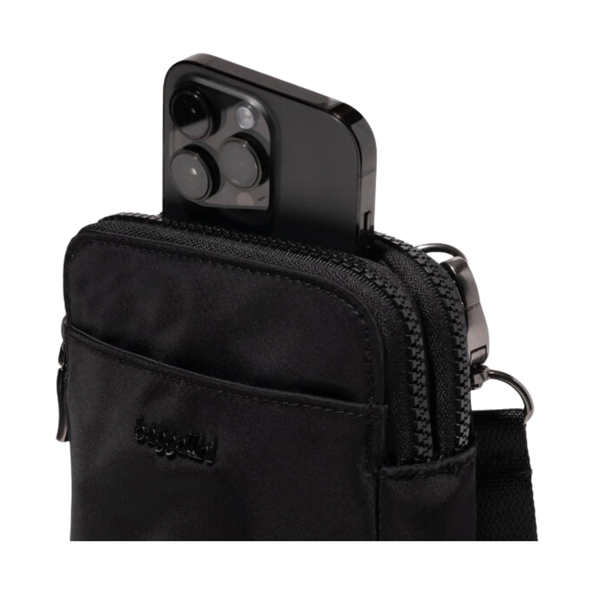 Baggallini Modern Take Two RFID Crossbody - Black Twill - Image 6
