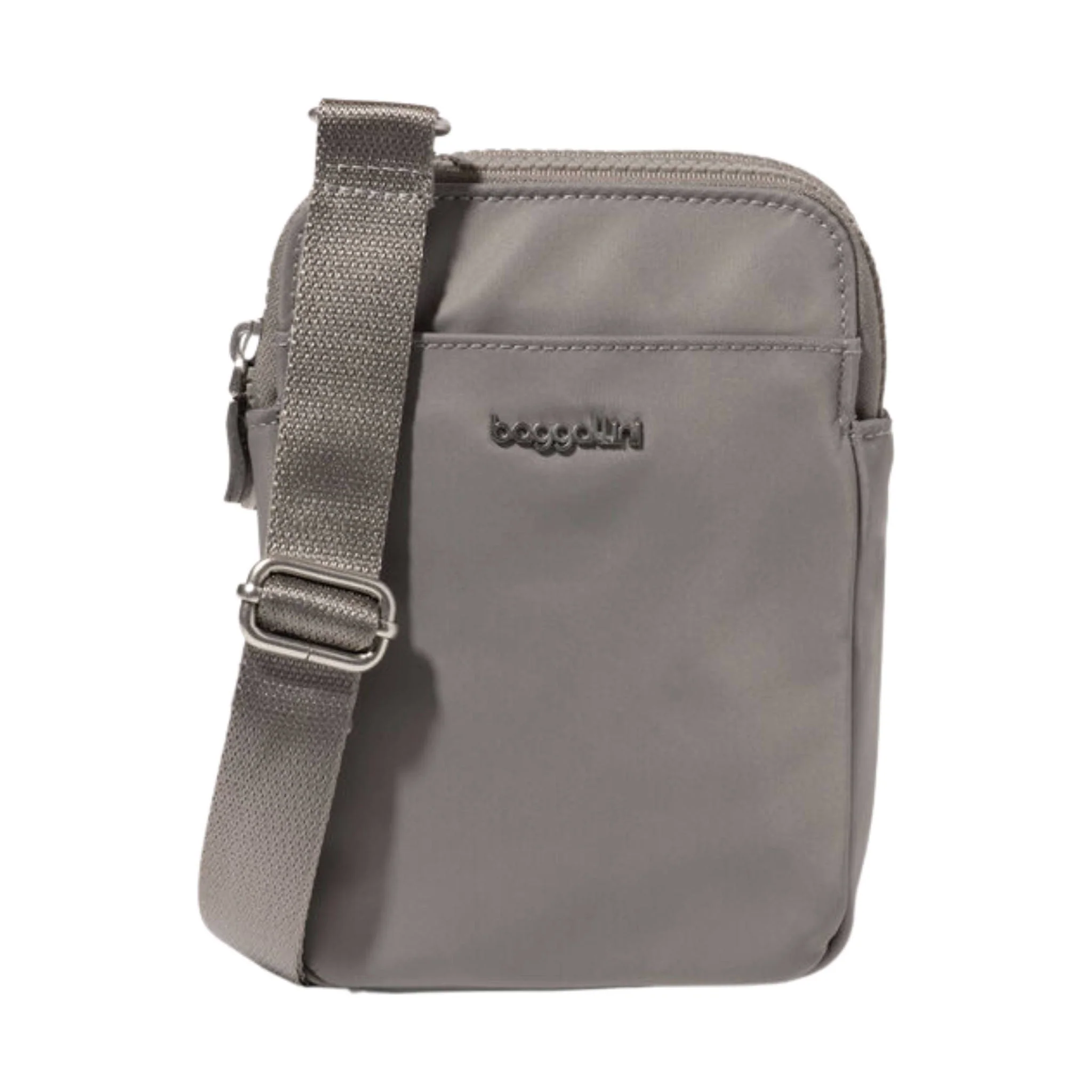 Baggallini Modern Take Two RFID Crossbody - Steel Grey Twill