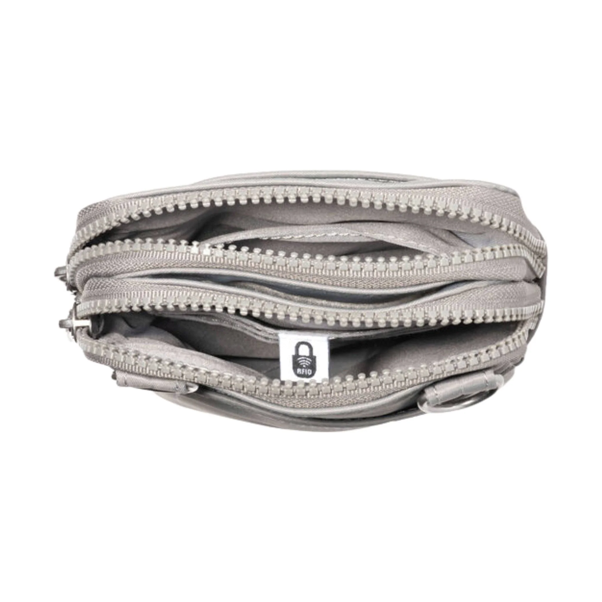 Baggallini Modern Take Two RFID Crossbody - Steel Grey Twill - Image 4