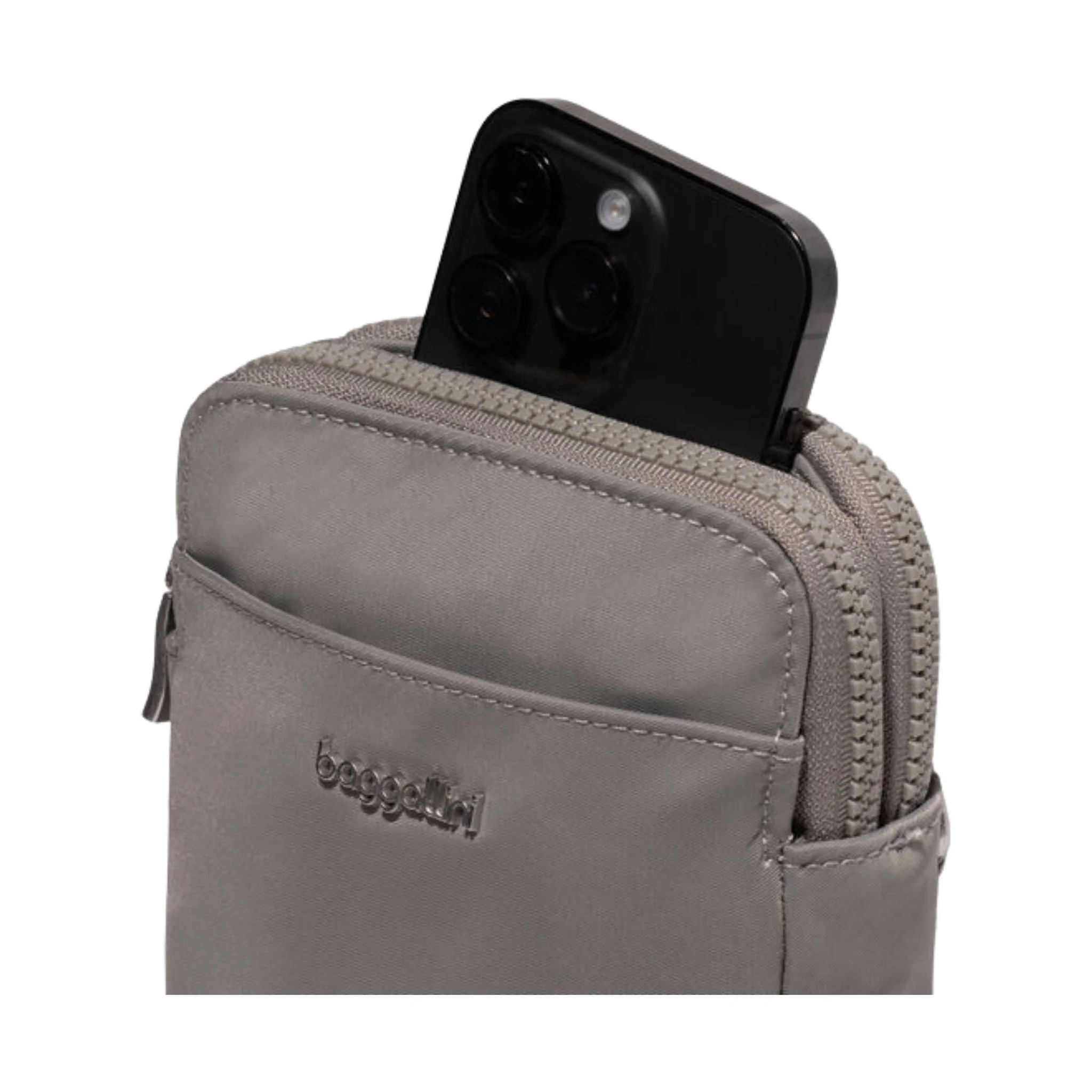 Baggallini Modern Take Two RFID Crossbody - Steel Grey Twill - Image 6