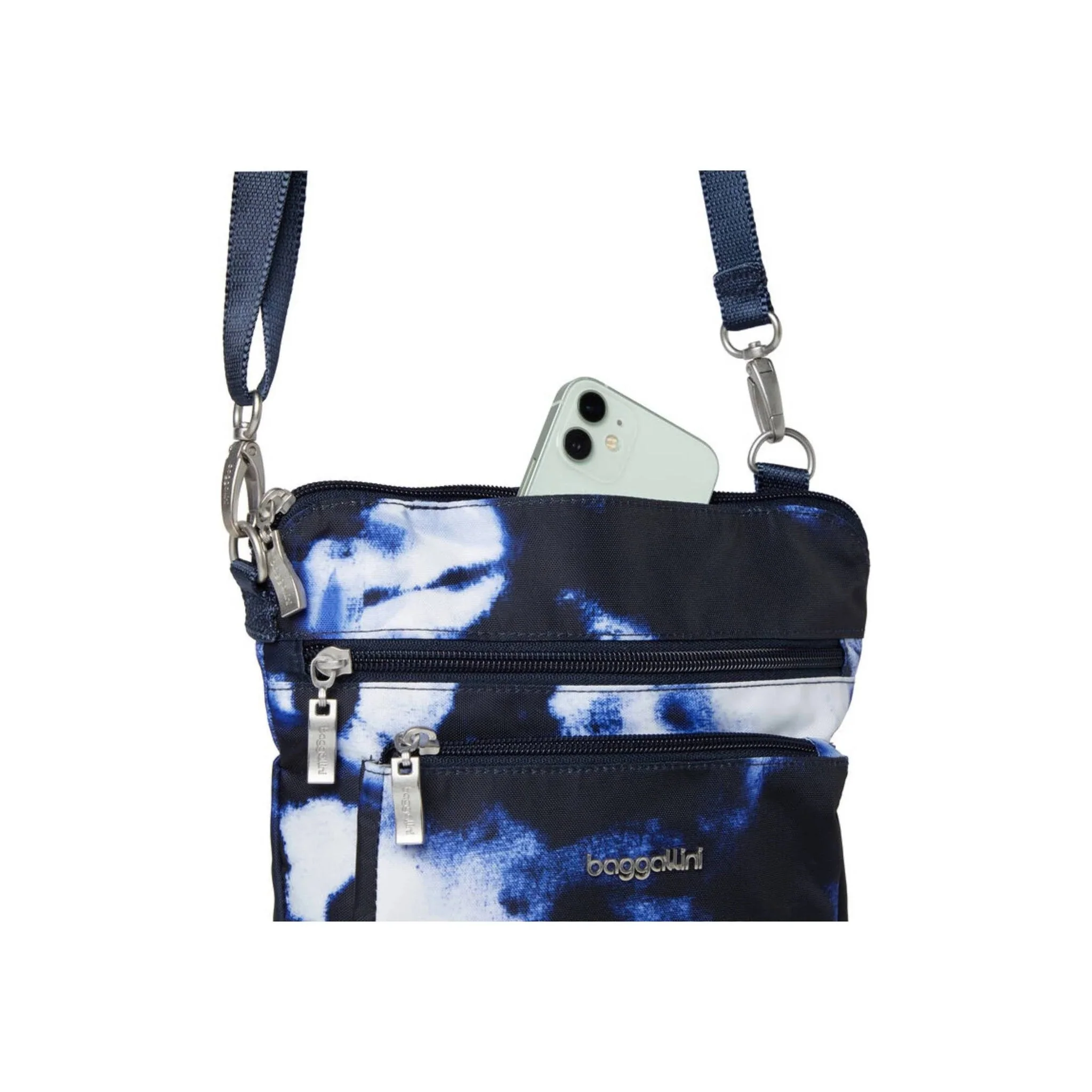 Baggallini Women's Modern Pocket CrossBody - Navy Ink Tie Dye - Image 4