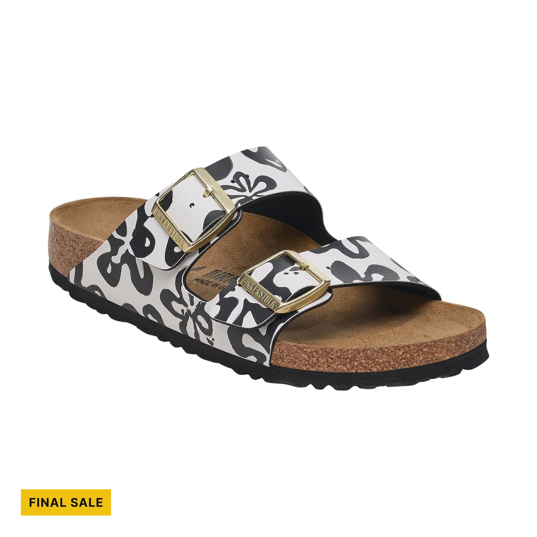 Birkenstock Arizona Sandal - Birko-Flor Blooms White/Black