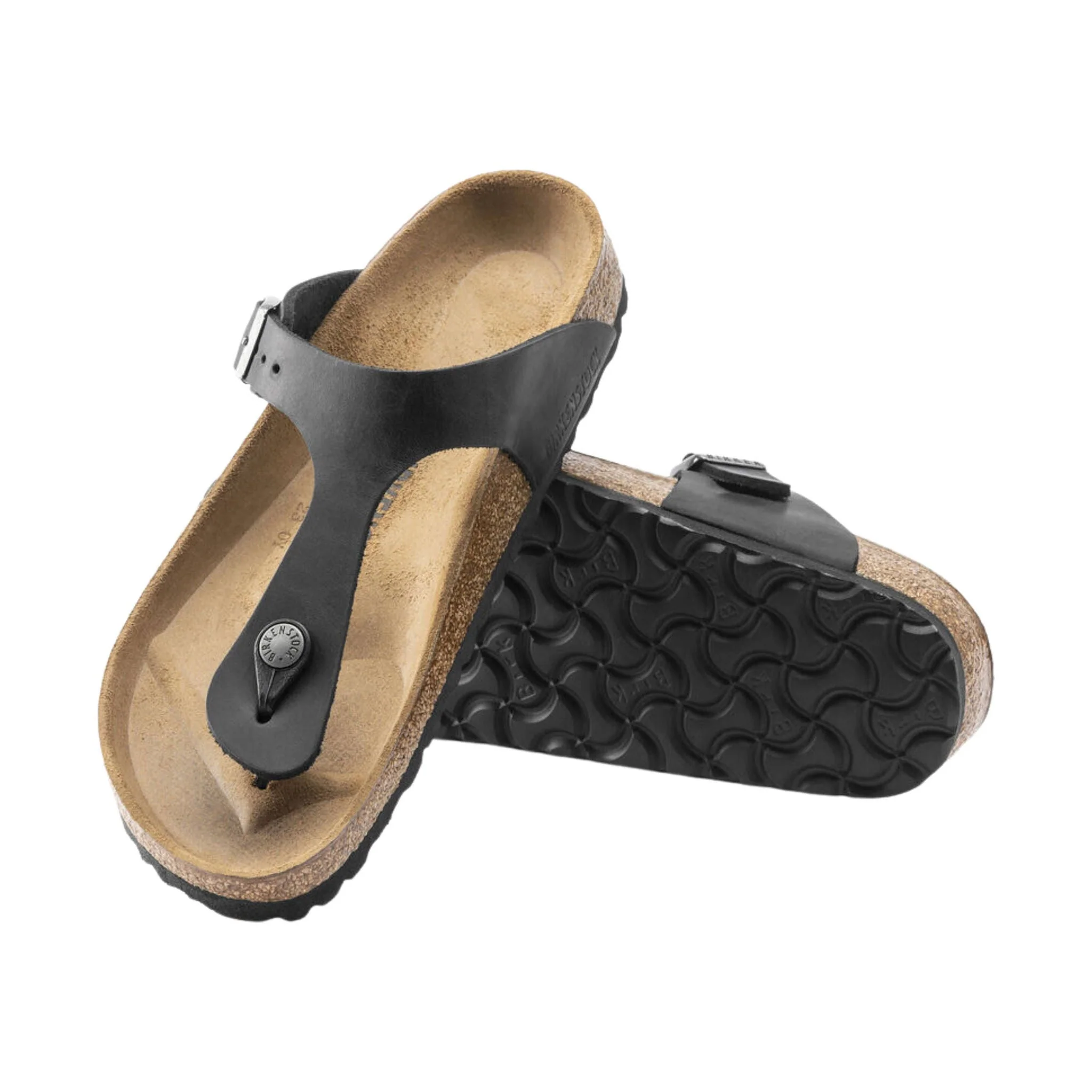 Birkenstock Gizeh Sandal - Oiled Leather Black - Image 3