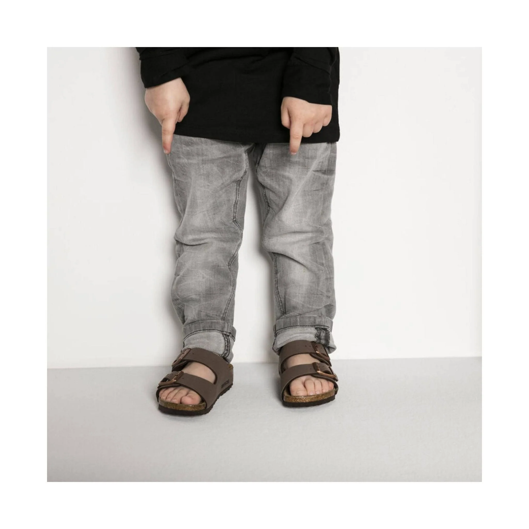 Birkenstock Kids' Arizona Birkibuc Sandal - Mocha - Image 4