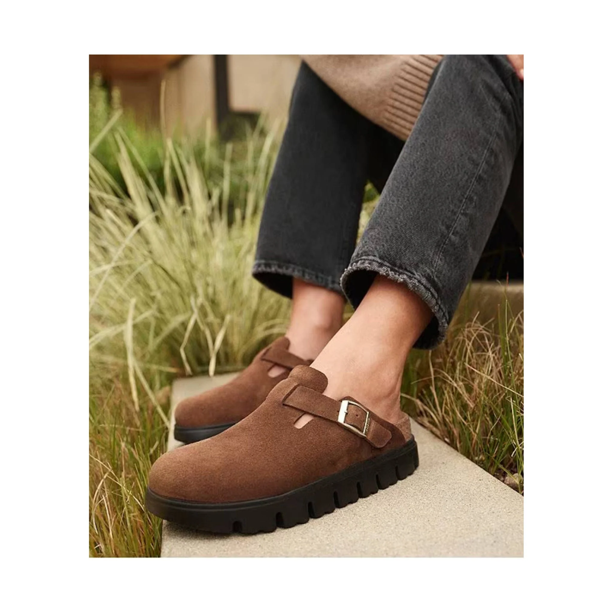 Birkenstock Papillio Boston Chunky Clog - Dark Tea Natural - Image 6