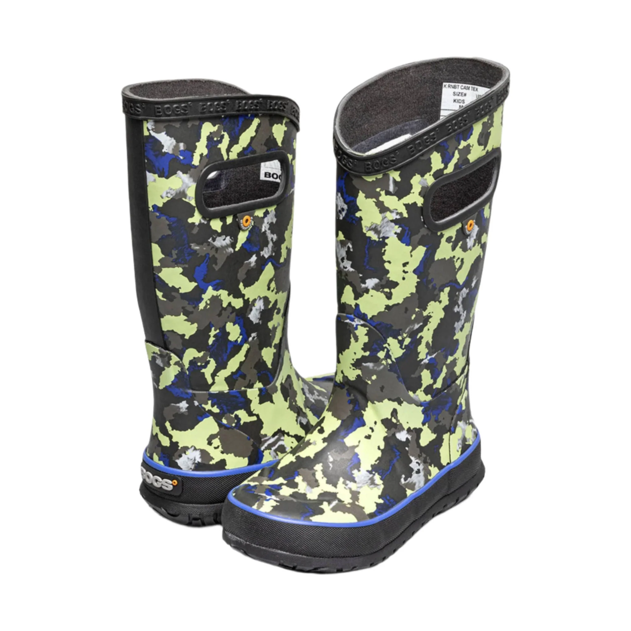 Bogs Kids' Camo Texture Rain Boots - Black Multi - Image 4