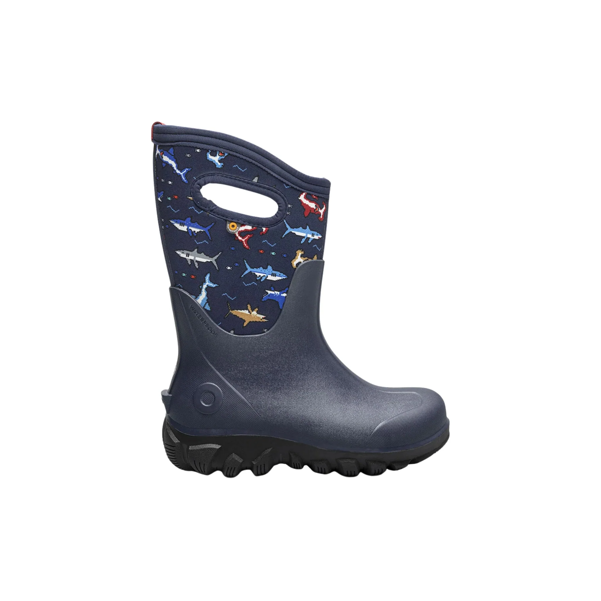 Bogs Kids' Classic Seamless Pixel Shark Winter Boots - Navy Multi