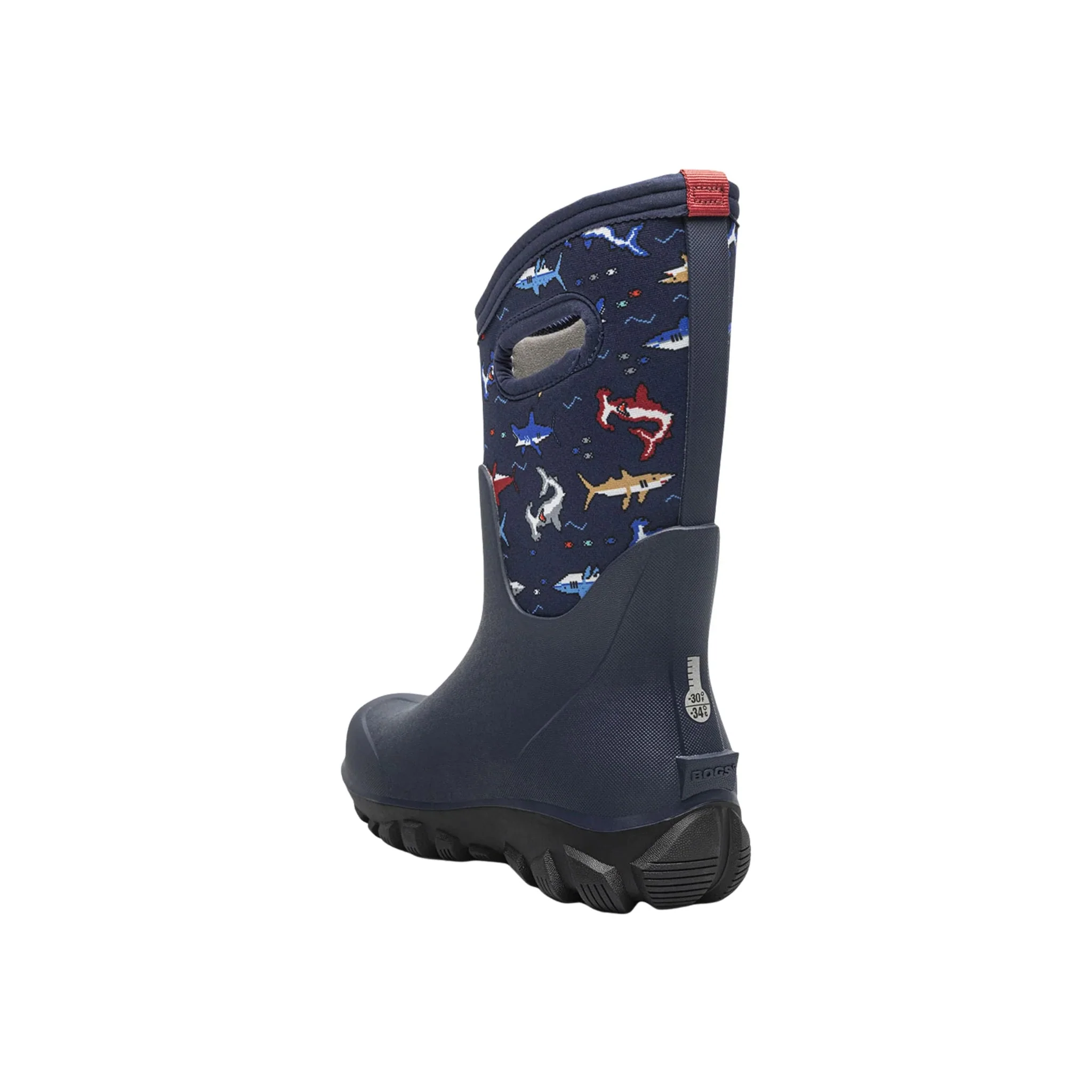 Bogs Kids' Classic Seamless Pixel Shark Winter Boots - Navy Multi - Image 2