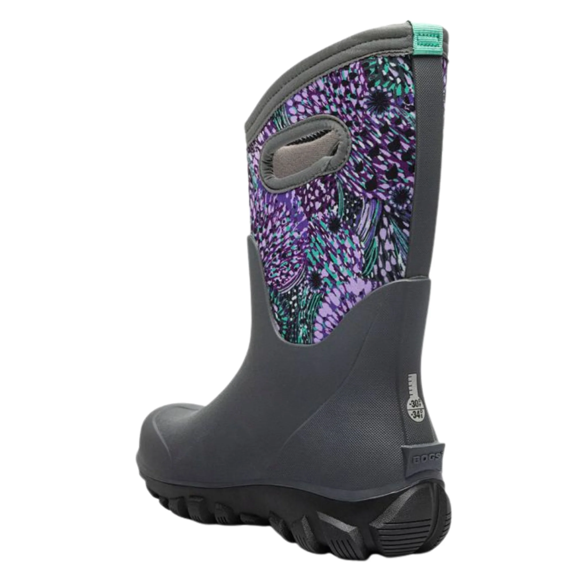Bogs Kids' Classic Seamless Winter Boots - Dark Grey Dandelion - Image 2