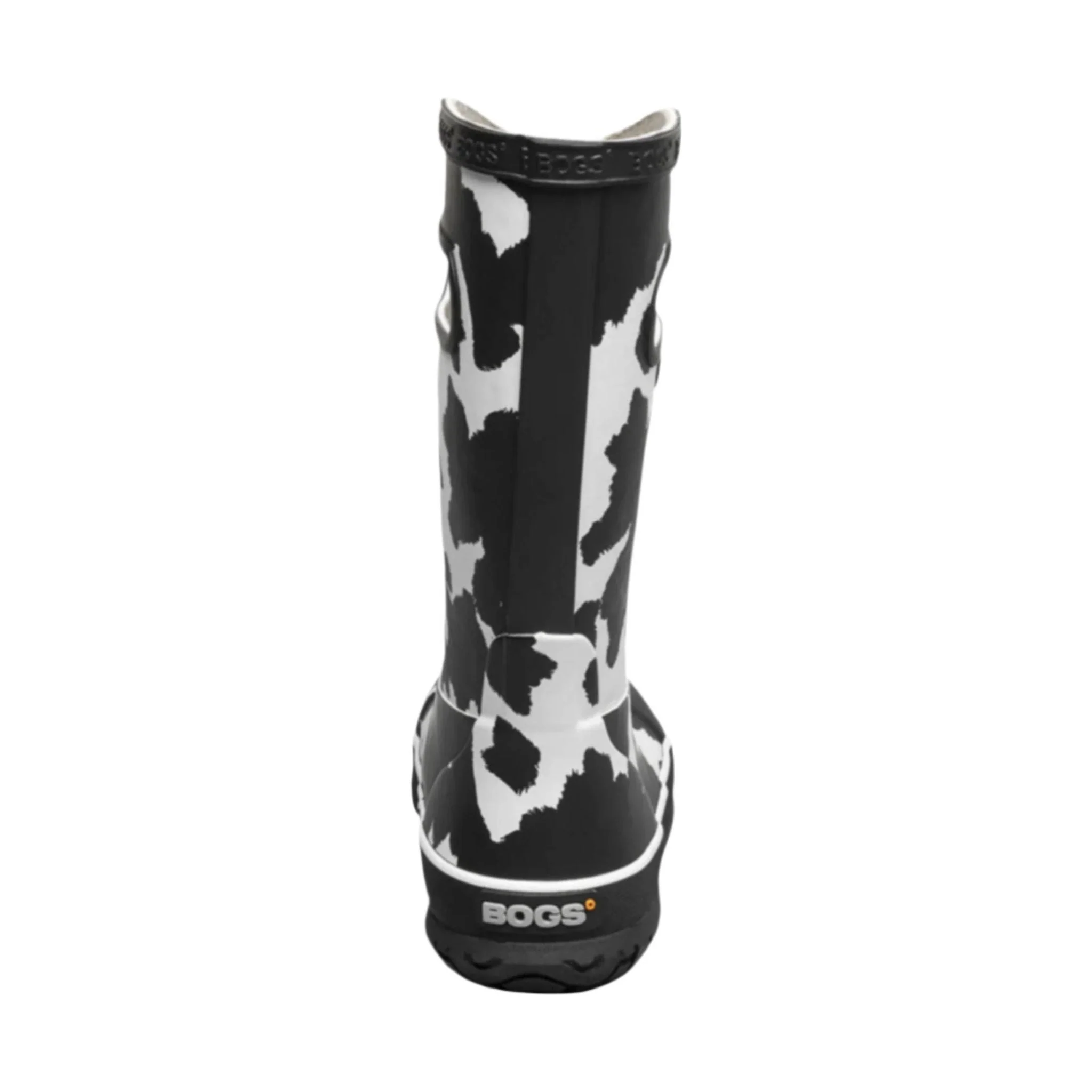 Bogs Kids' Cow Rain Boots - Black & White - Image 2