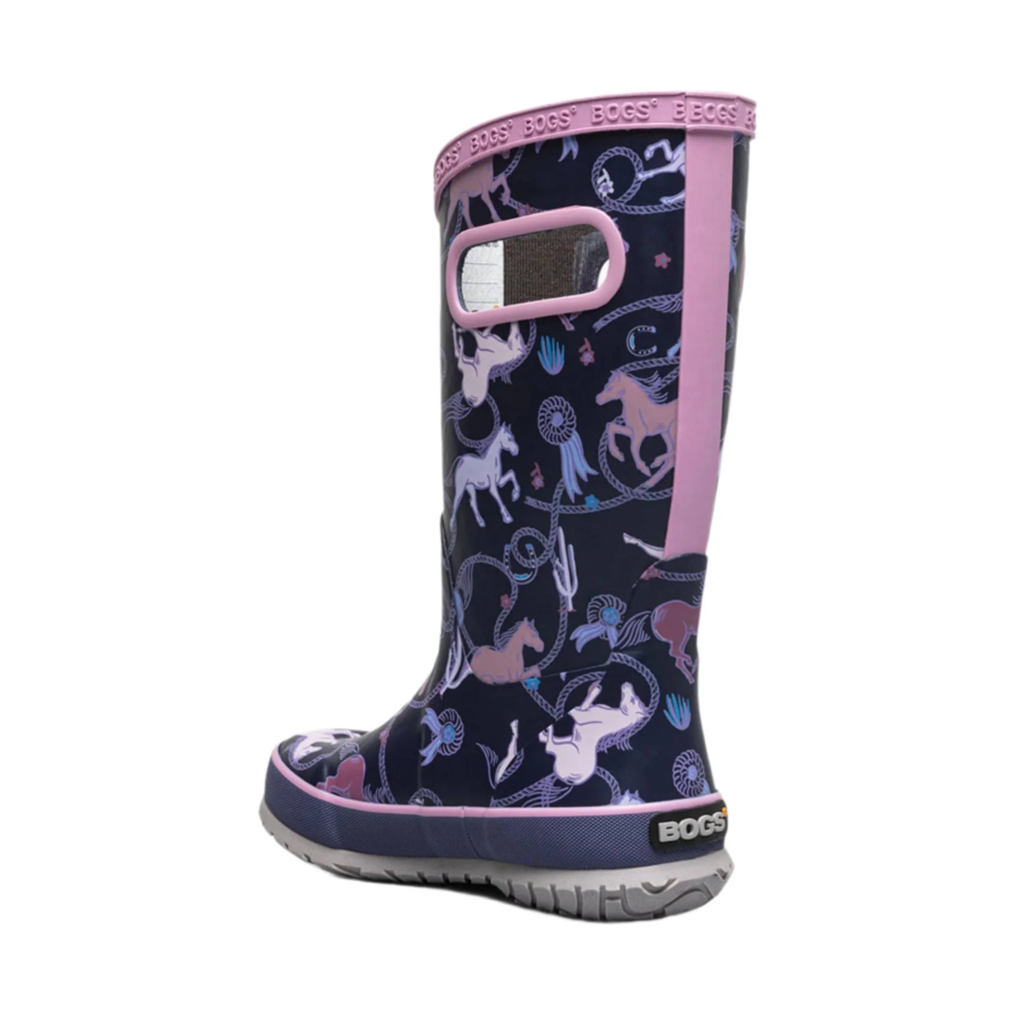 Bogs Kids' Rodeo Horse Rain Boots - Purple Multi - Image 2