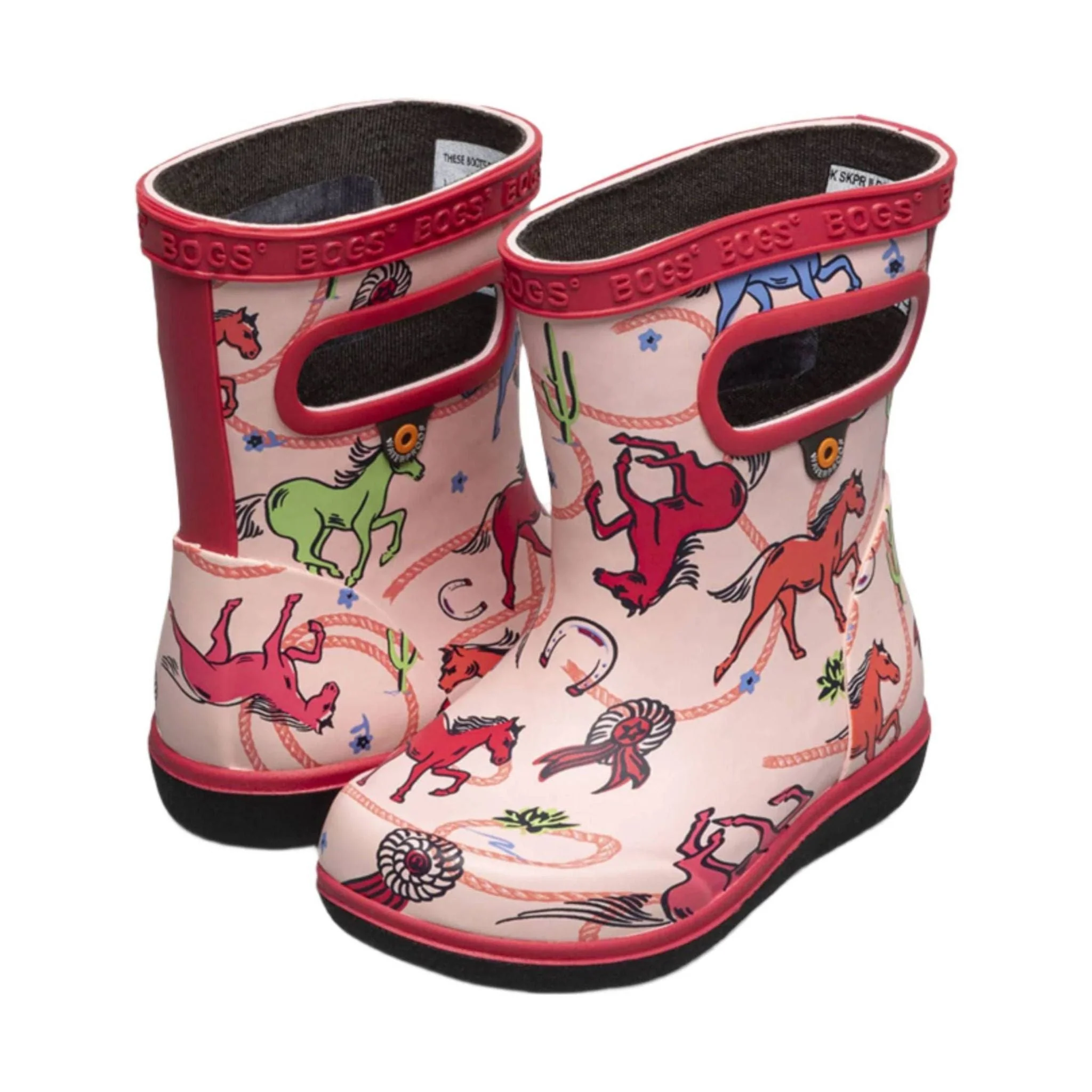 Bogs Kids' Skipper II Rodeo Horses Rain Boots - Pink Multi - Image 4