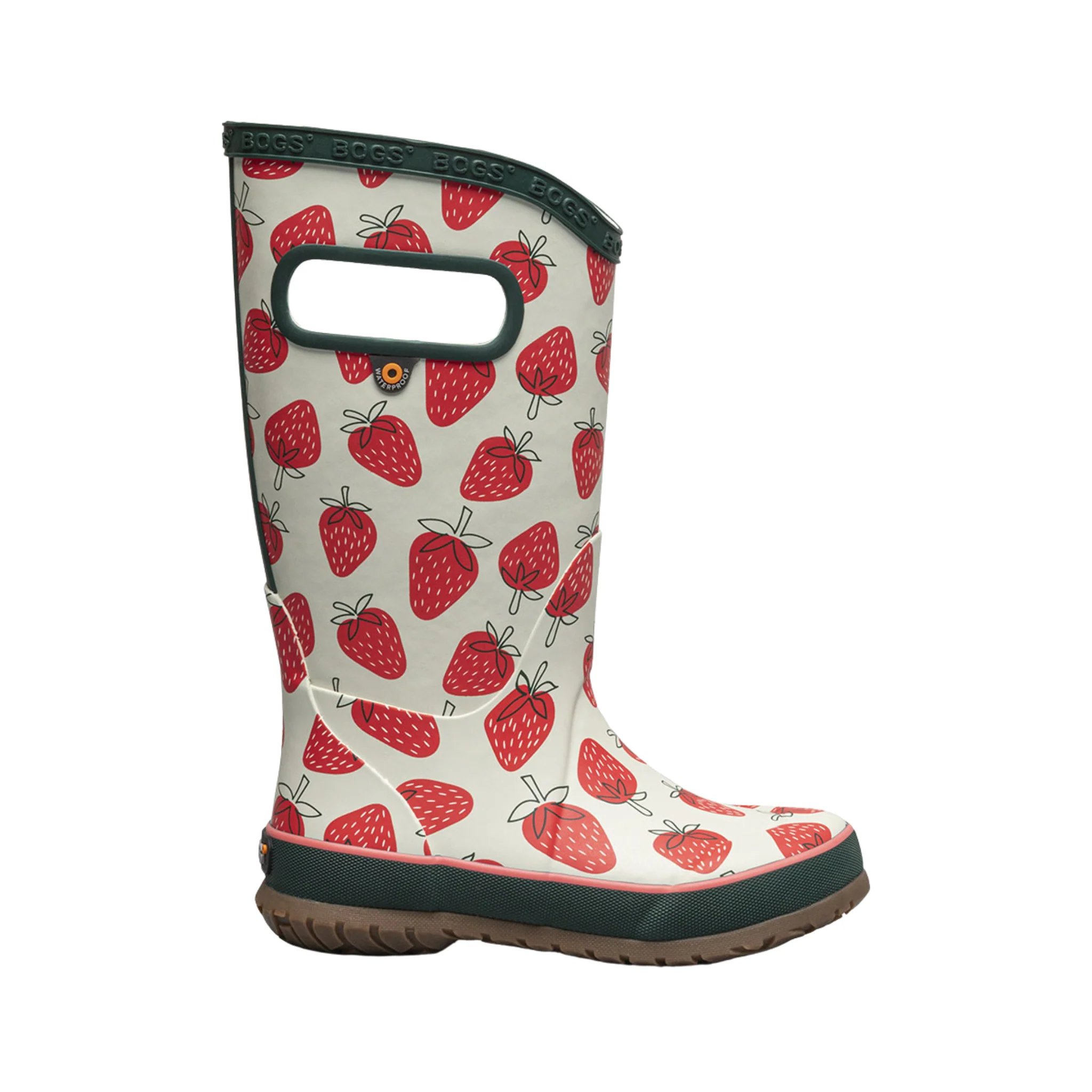 Bogs Kids' Strawberries Rain Boots - Moss Multi