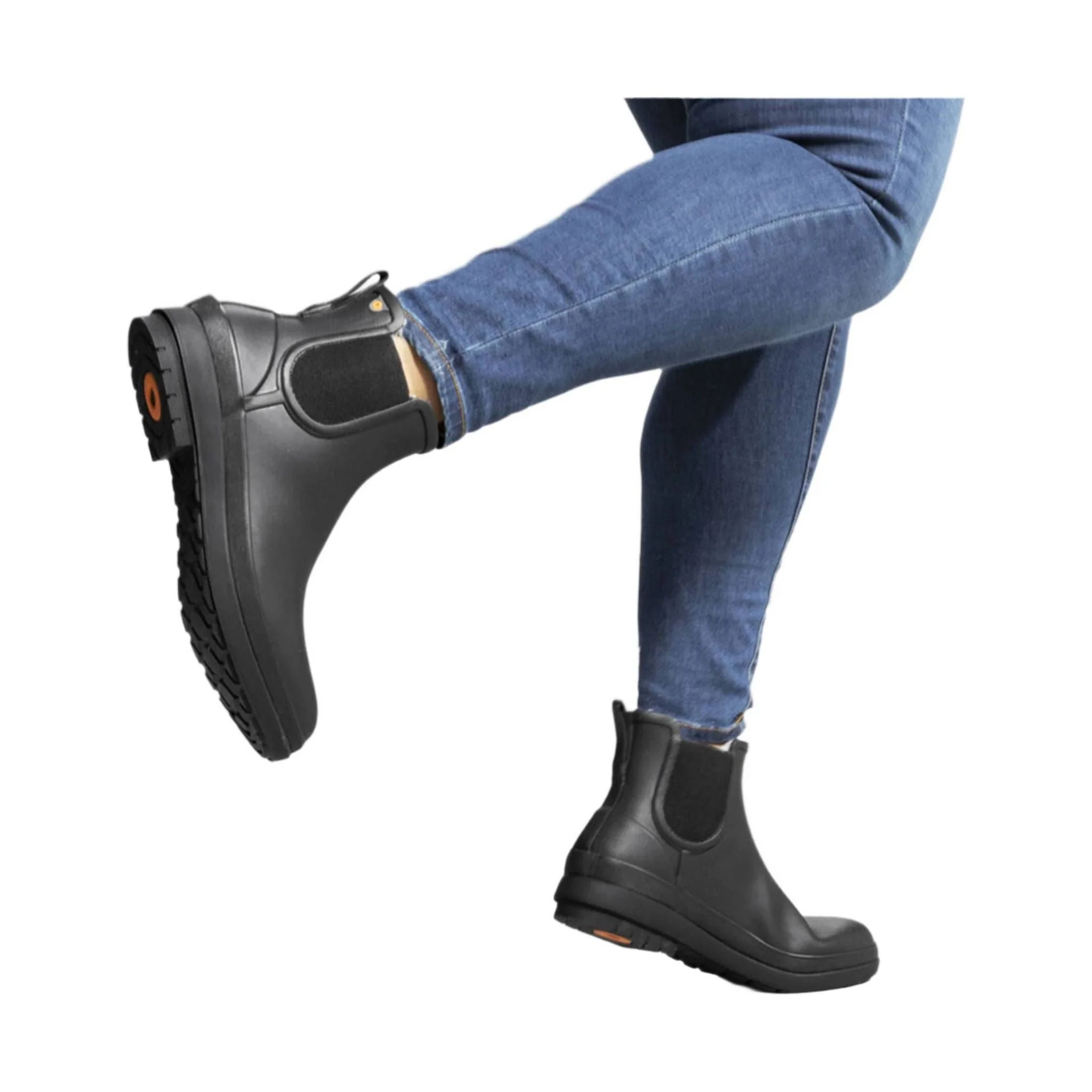 Bogs Women's Amanda II Chelsea Slip On Rain Boot - Black - Image 6