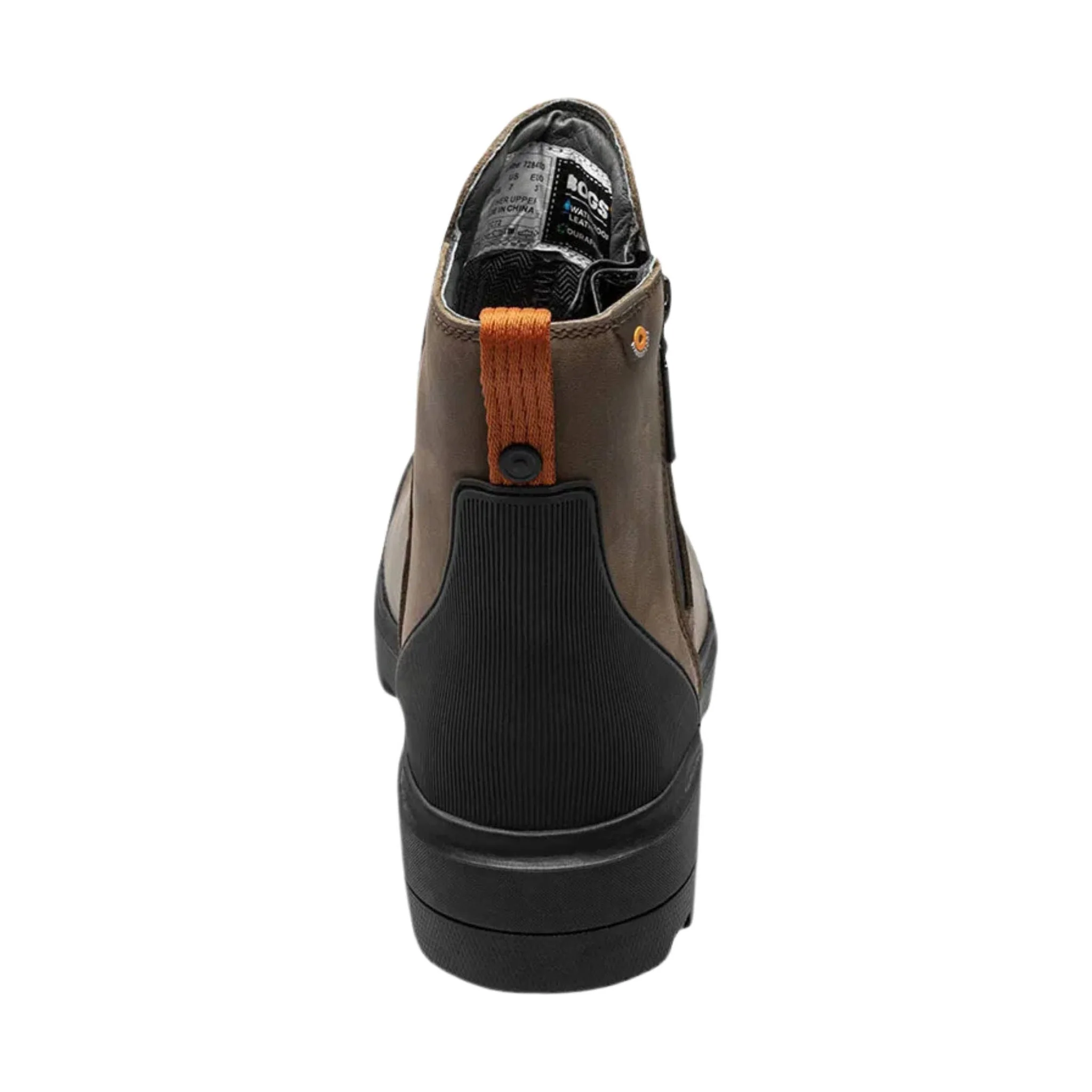 Bogs Women's Holly Zip Leather Rain Boot - Brown - Image 3