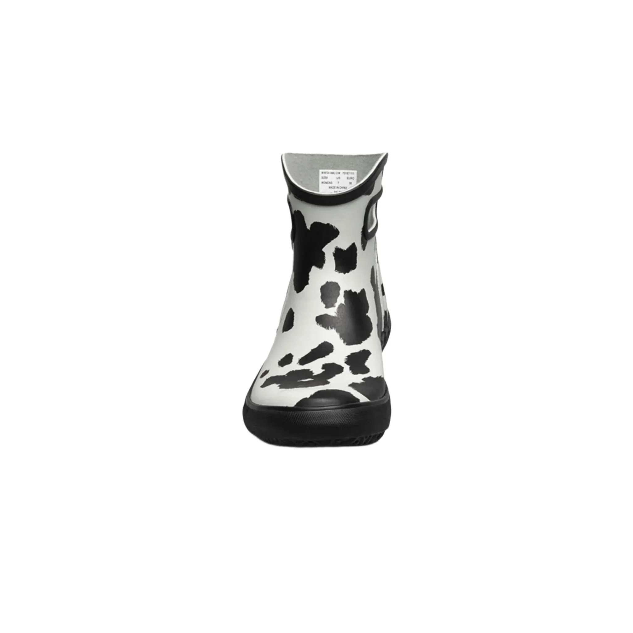 Bogs Women's Patch Ankle Cow Garden Rain Boots - Black/ White - Image 2