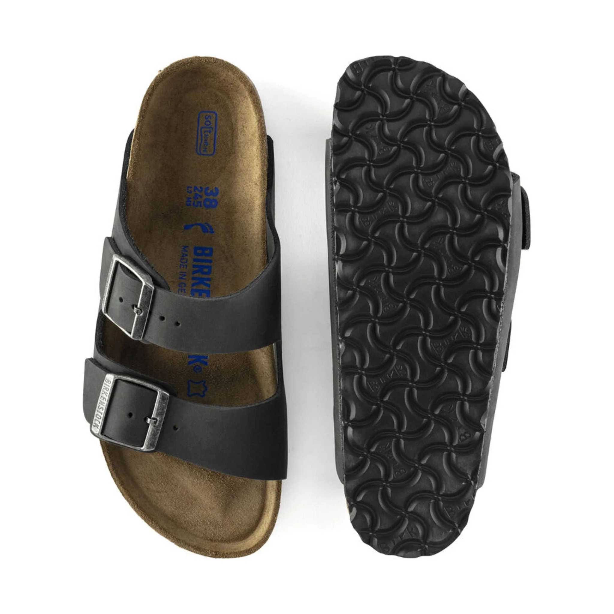 Brikenstock Arizona Soft Footbed Sandal - Oiled Leather Black - Image 3