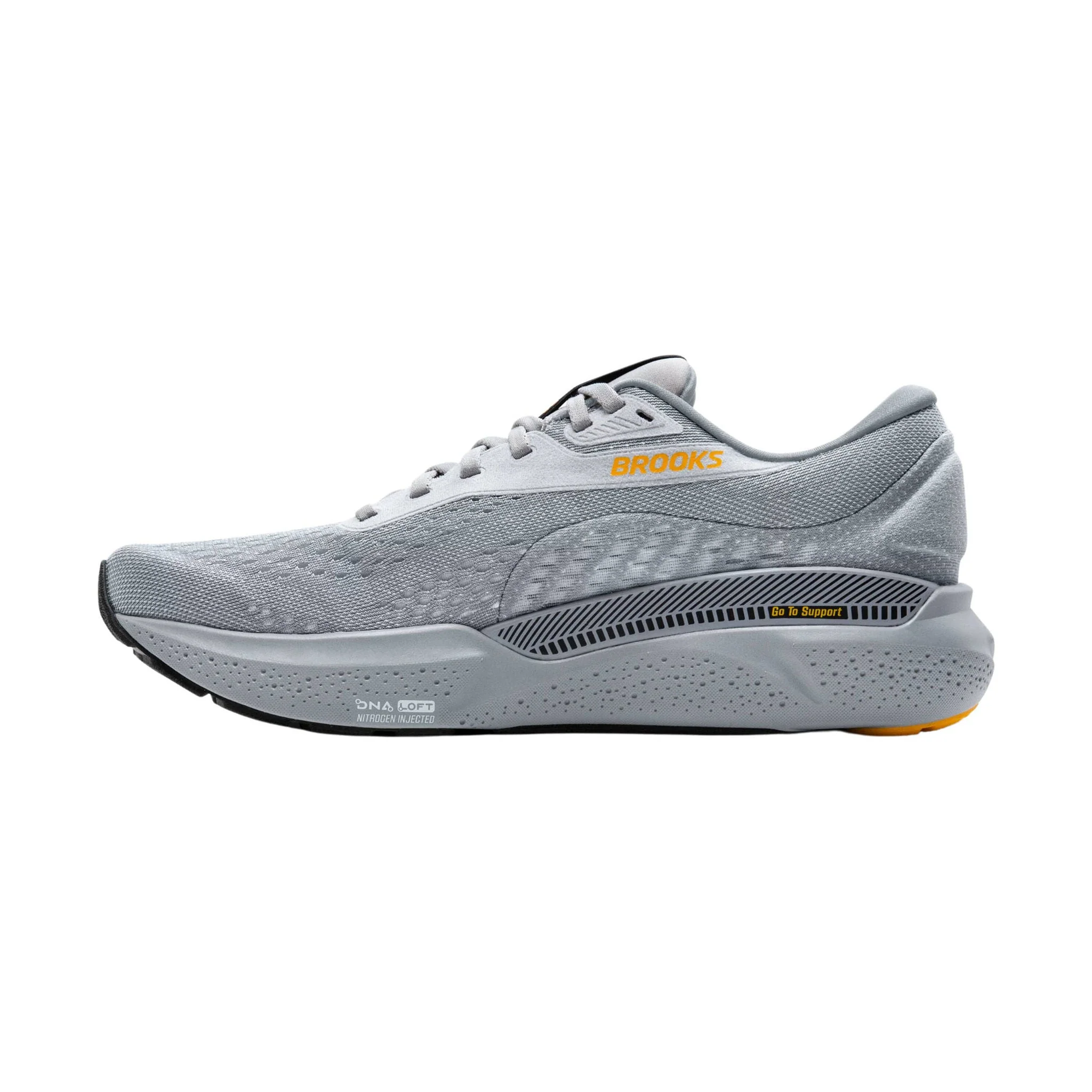 Brooks Men's Adrenaline GTS 24 Road Running Shoes - Alloy/White/Gold Fusion - Image 2