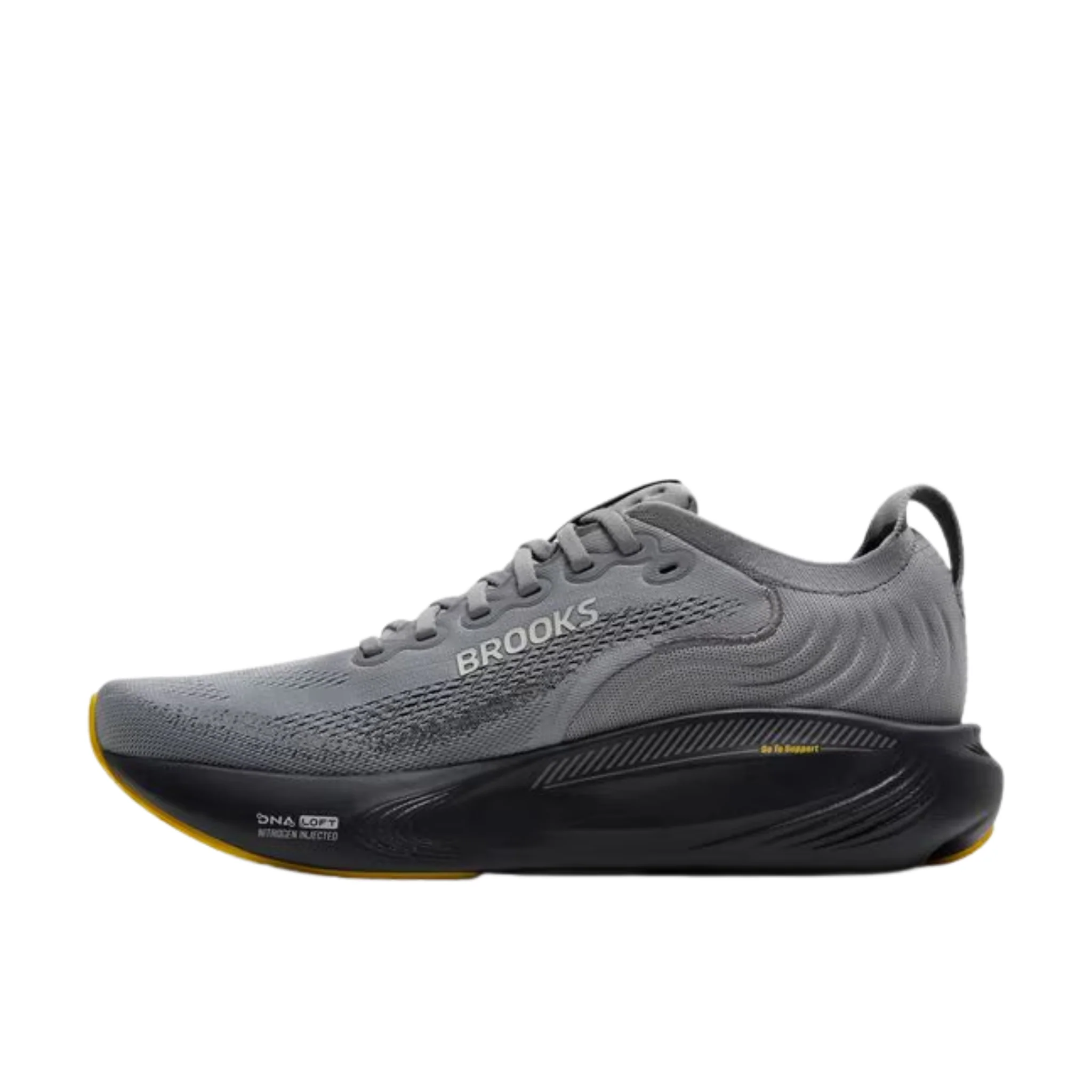 Brooks Men's Adrenaline GTS 25 Shoes - Grey/Ebony/Jasmine - Image 2