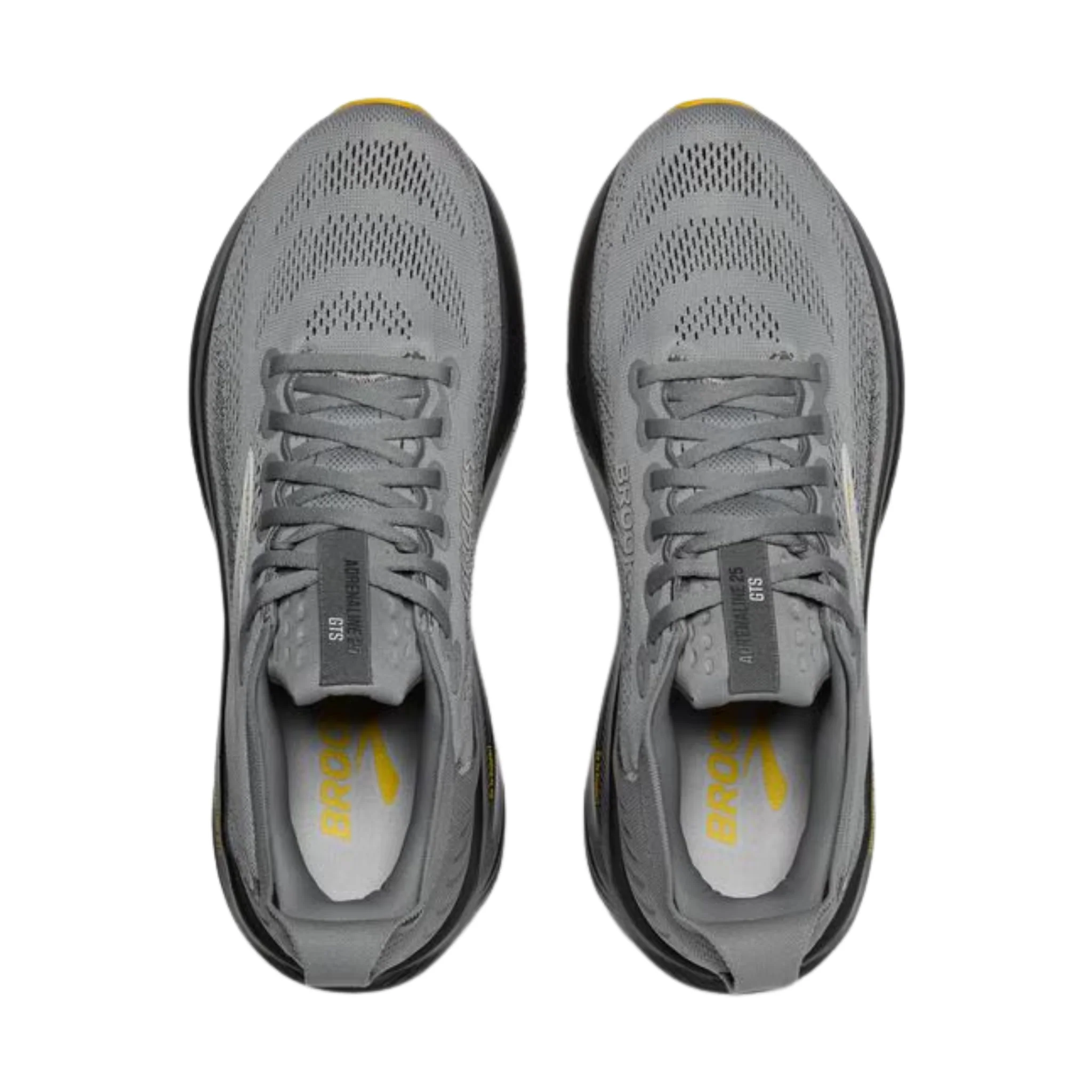 Brooks Men's Adrenaline GTS 25 Shoes - Grey/Ebony/Jasmine - Image 4