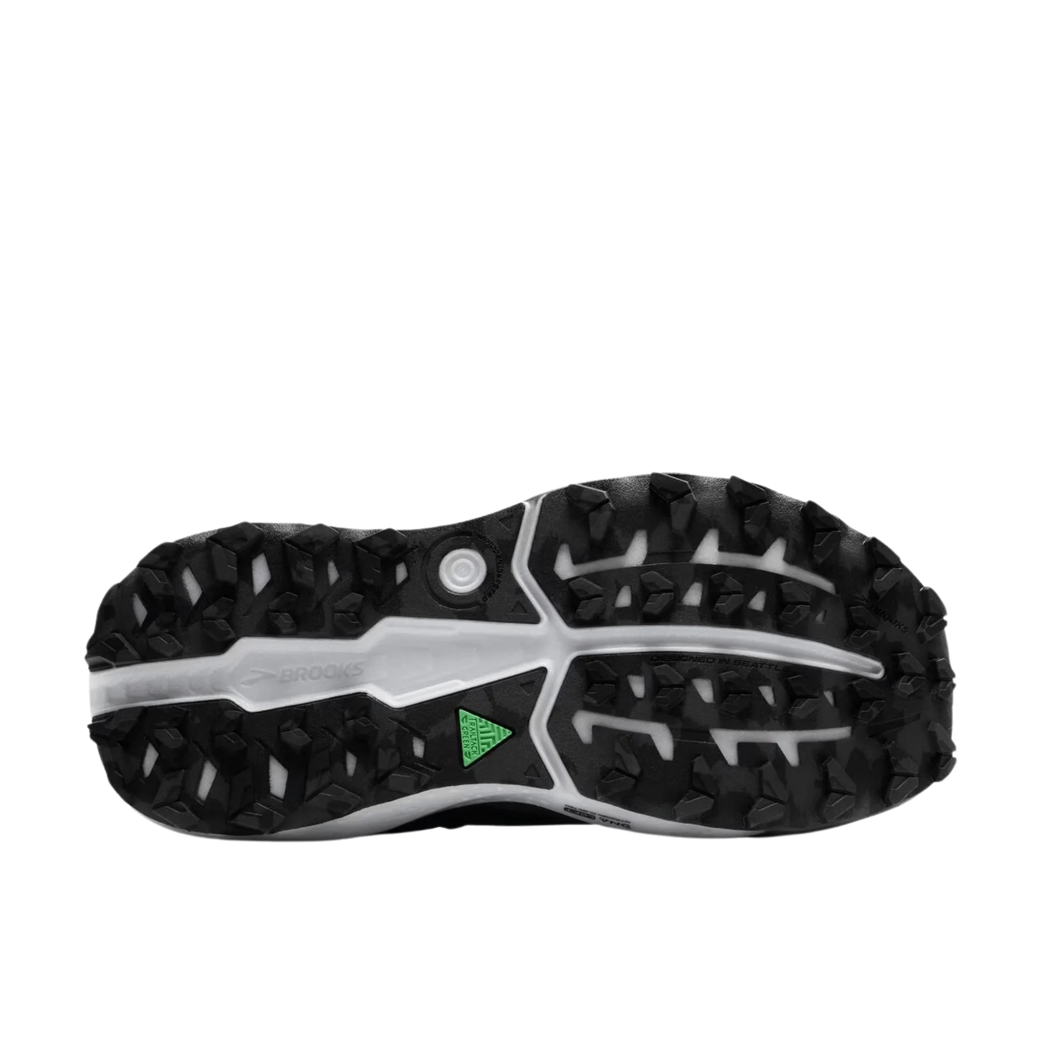 Brooks Men's Caldera 8 Trail Running Shoes - Black/Blackened Pearl/White - Image 4