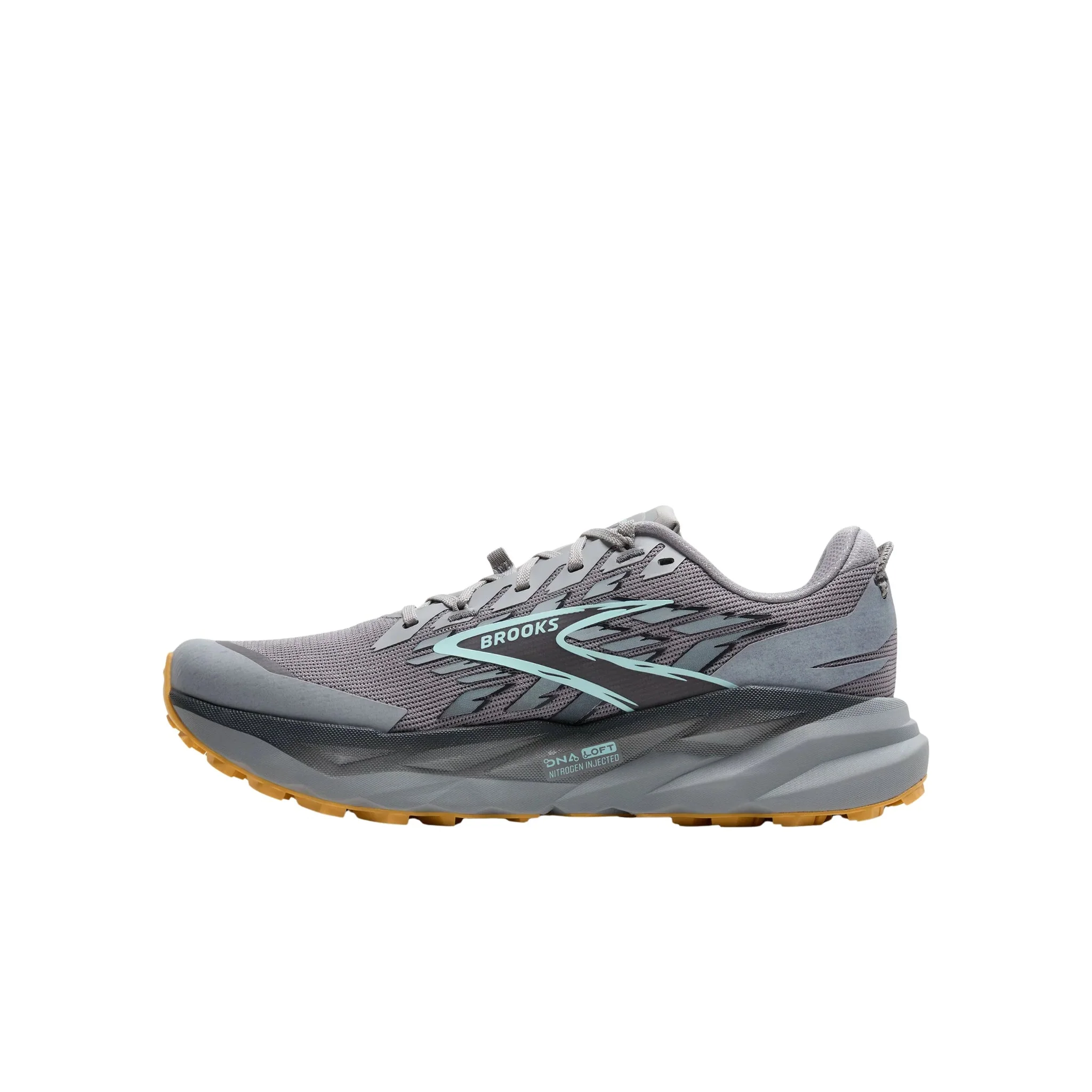 Brooks Men's Cascadia 19 Trail Running Shoes - Alloy/Ebony/Orange - Image 2