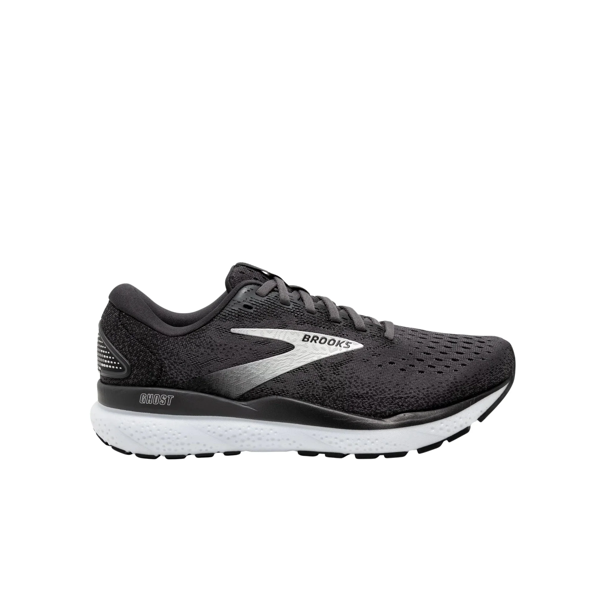 Brooks Men's Ghost 16 Road Running Shoes - Black/Grey/White