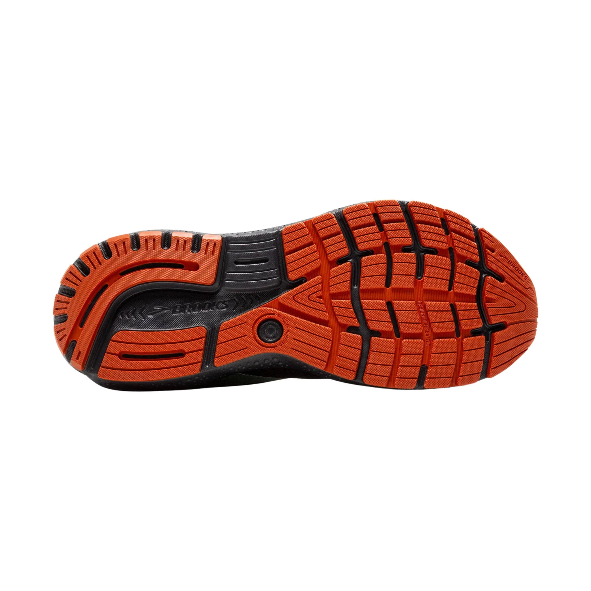 Brooks Men's Ghost 16 Road Running Shoes - Blackened Pearl/June Bug/Green - Image 4