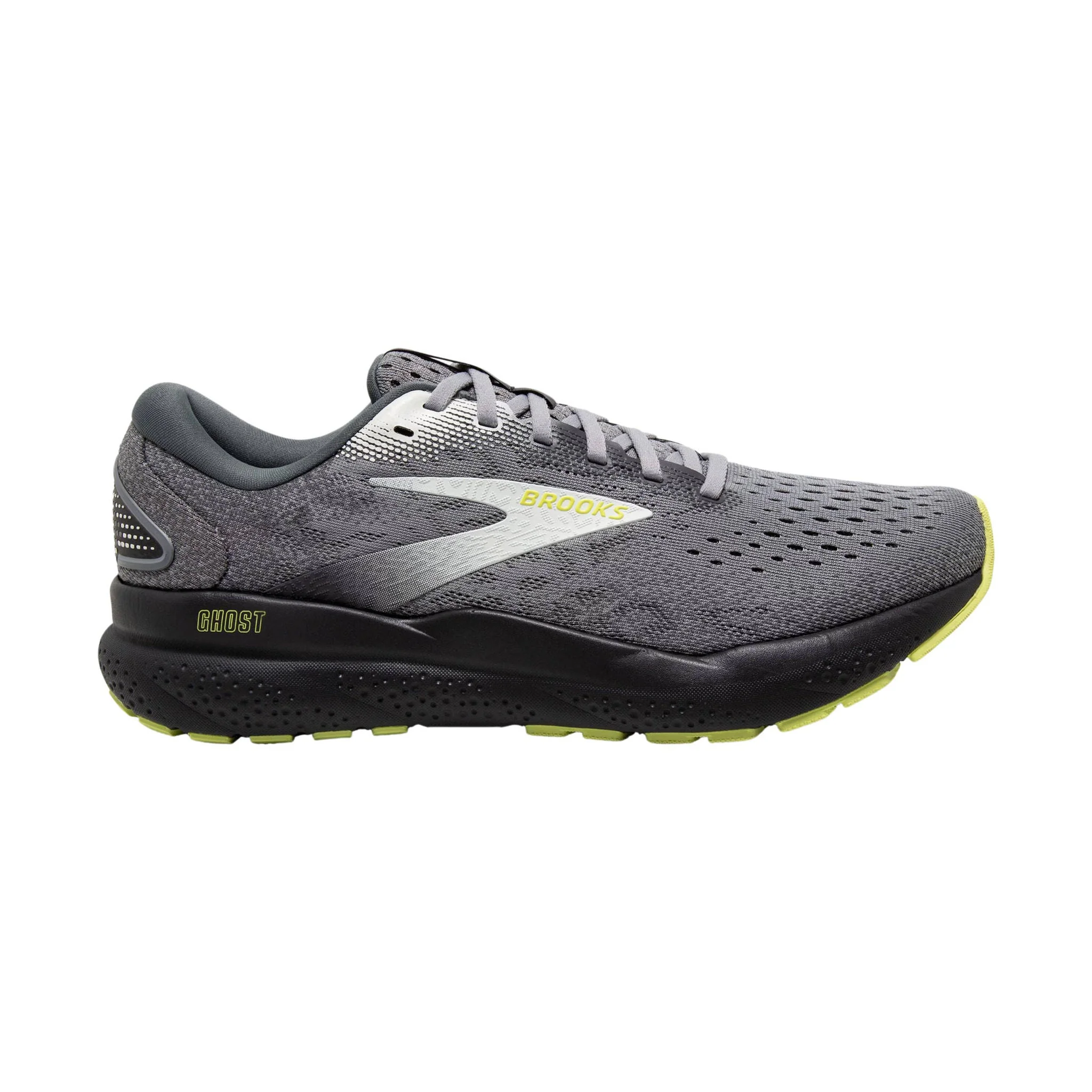 Brooks Men's Ghost 16 Road Running Shoes - Primer/Grey/Lime
